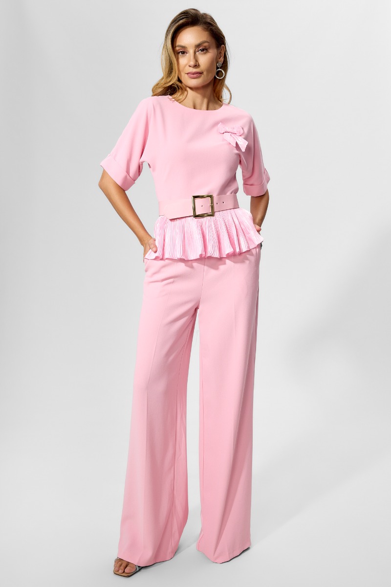 Set casual-elegant format din pantaloni si bluza Miller Roz