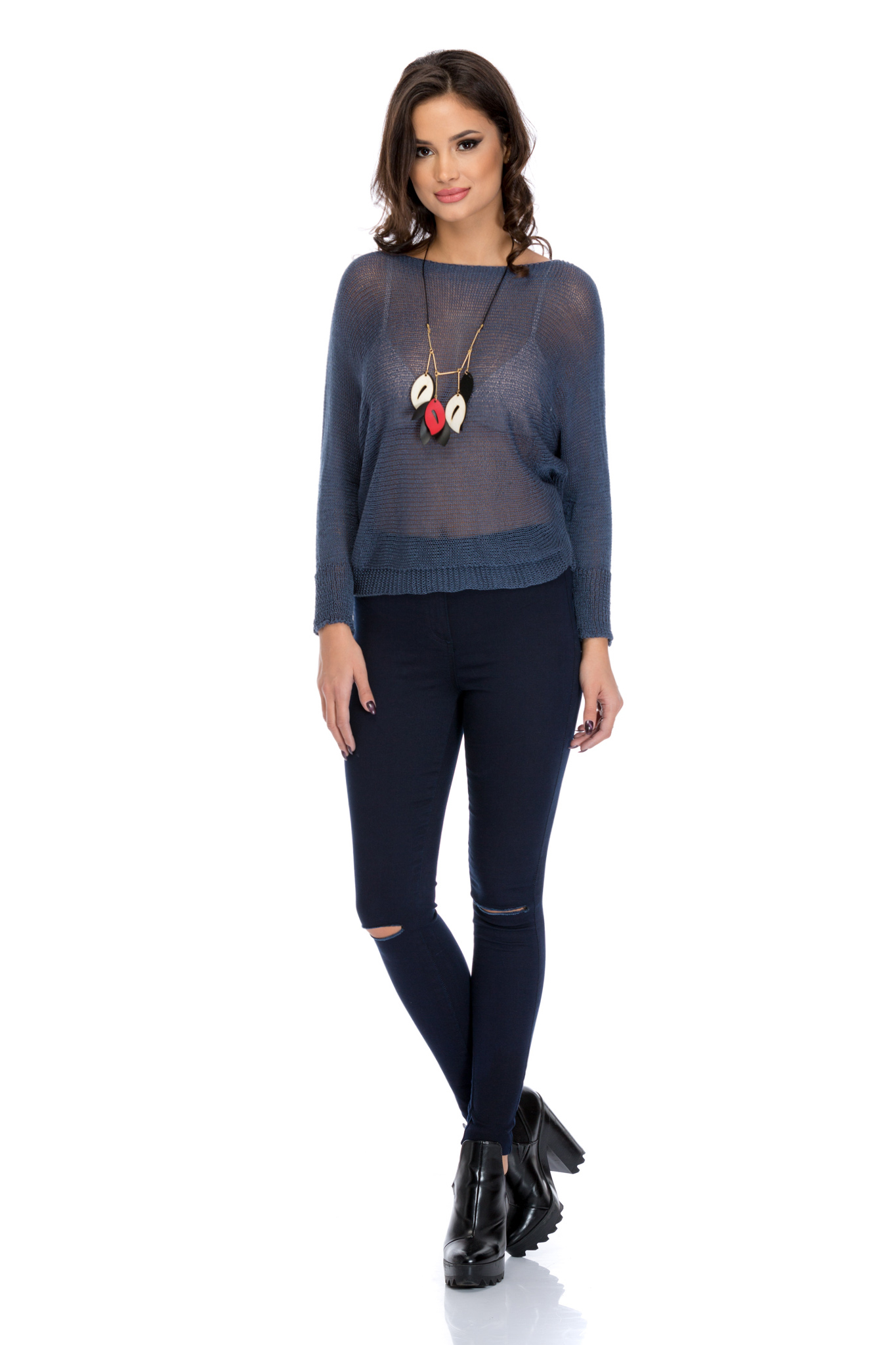 jeans perry bleumarin