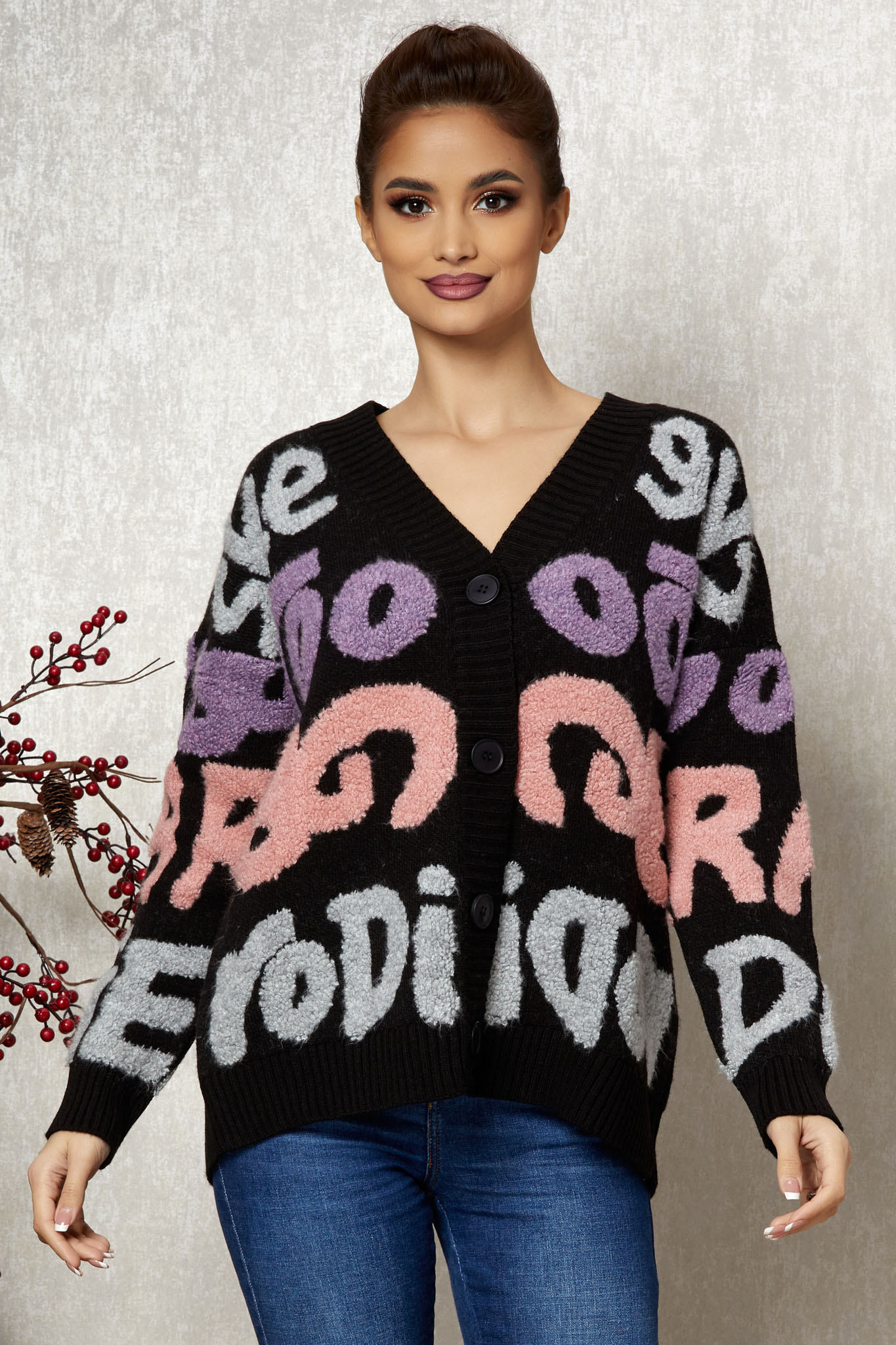 Cardigan liam negru