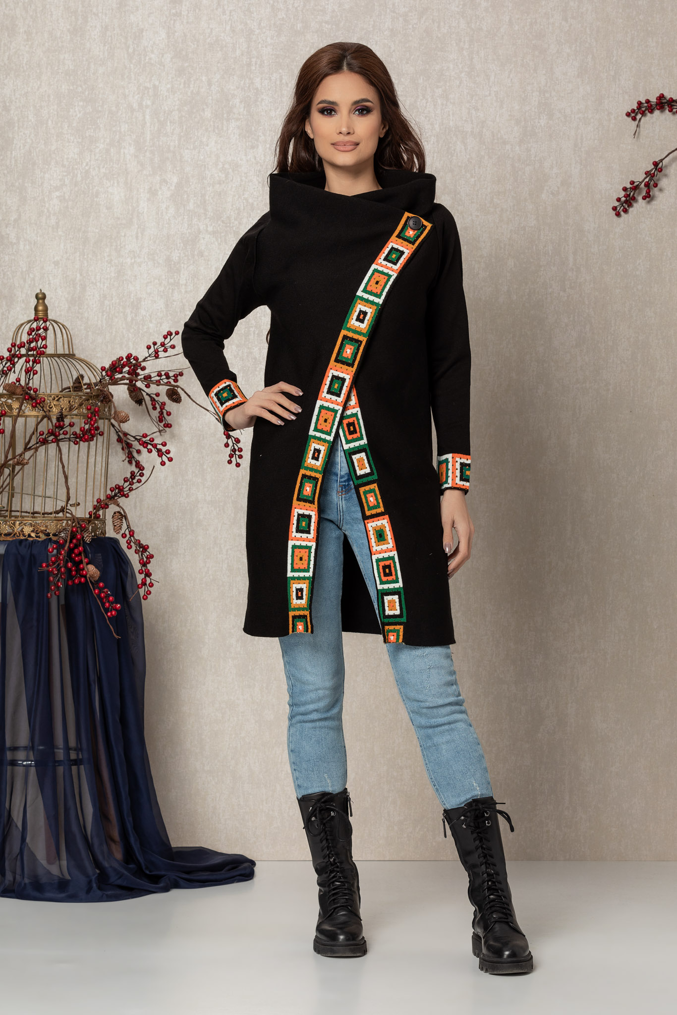 Cardigan diego negru