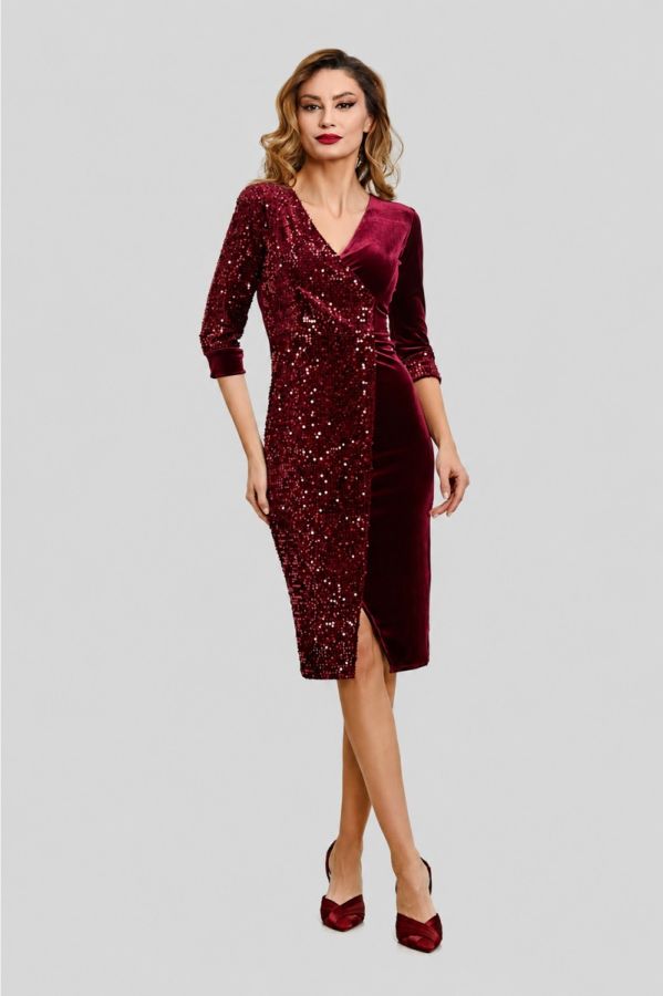 Rochie Leonor Bordo