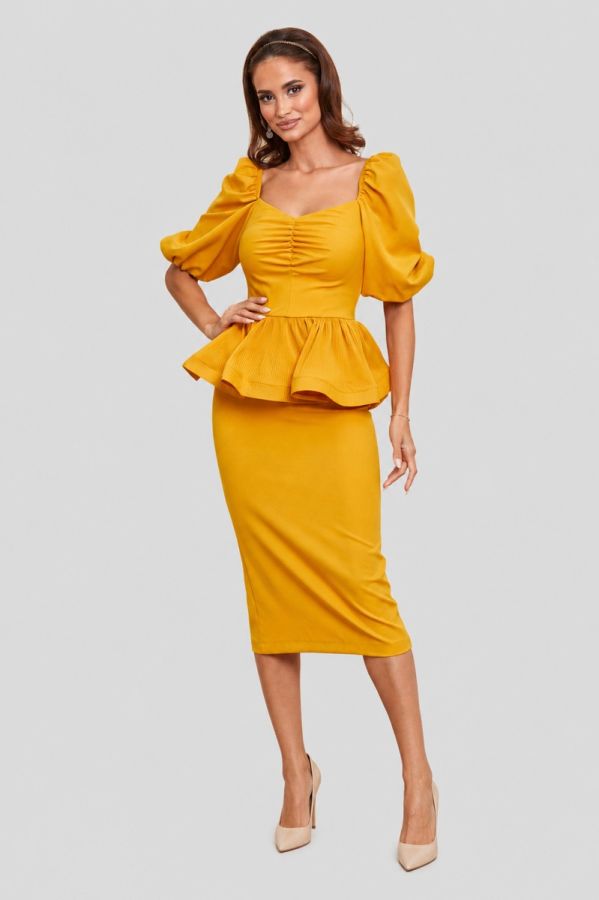 Rochie Karla Galben Mustar