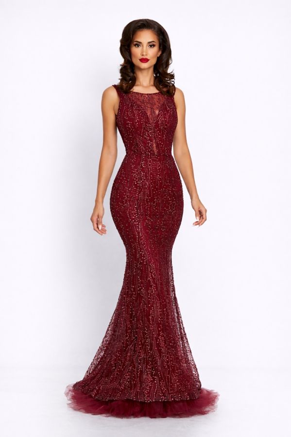 Rochie de ocazie tip sirena Remarkable Bordo