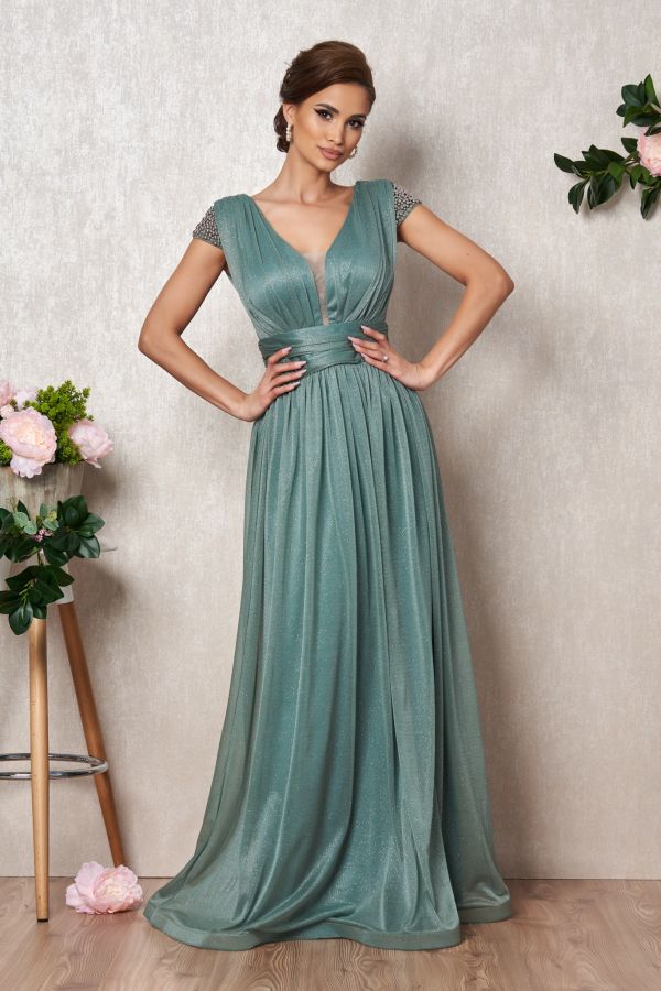 Rochie de ocazie din voal cu glitter Florence Vernil