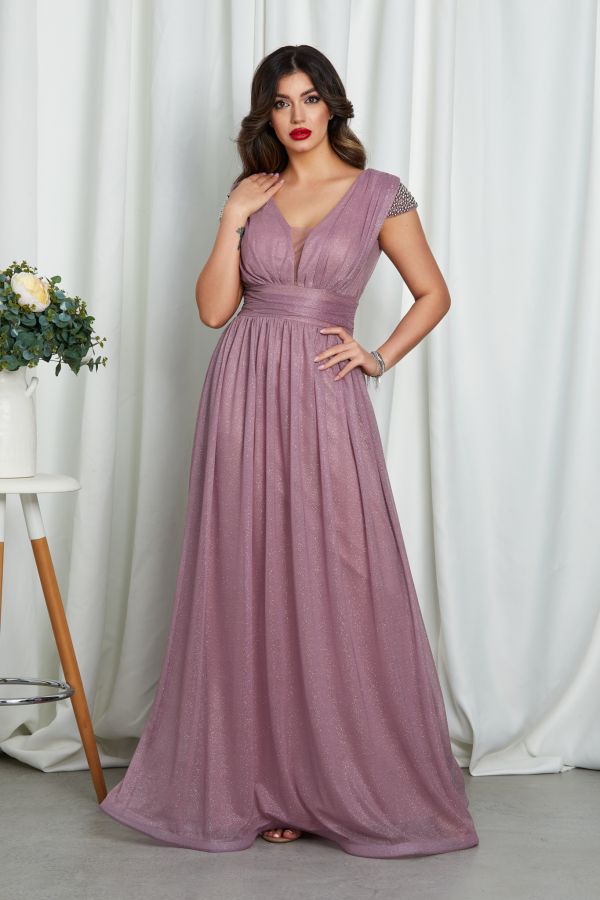 Rochie de ocazie din voal cu glitter Florence Rose