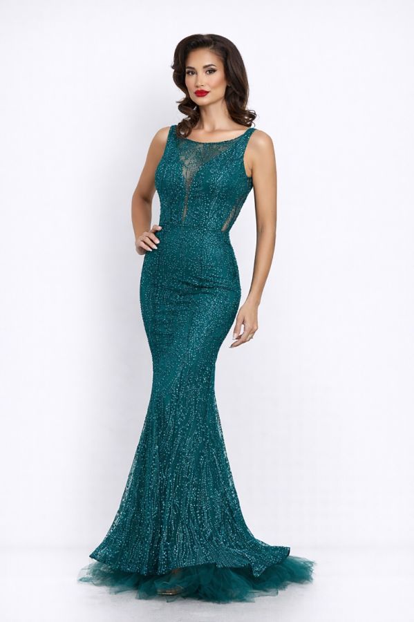 Rochie de ocazie tip sirena Remarkable Verde