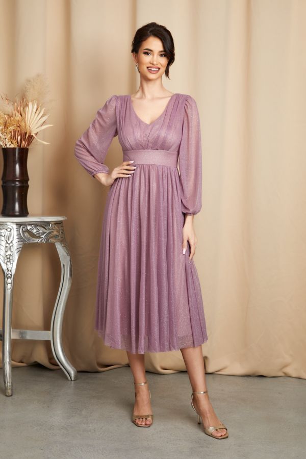 Rochie de ocazie din voal cu glitter Wilma Rose