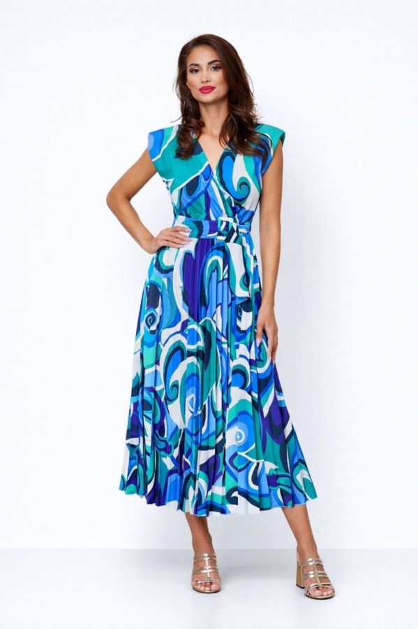 Rochie Carmen Albastra Multicolora