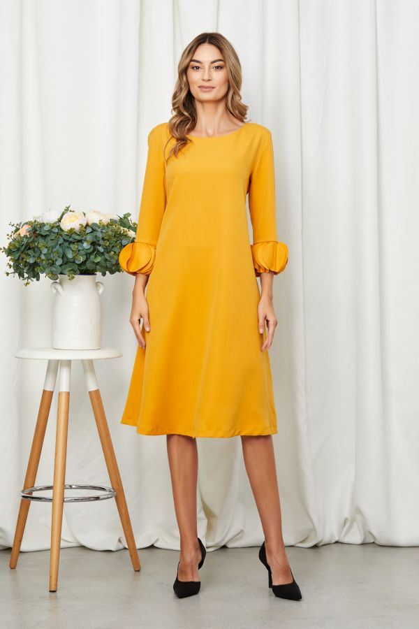 Rochie Tamara Galben Mustar