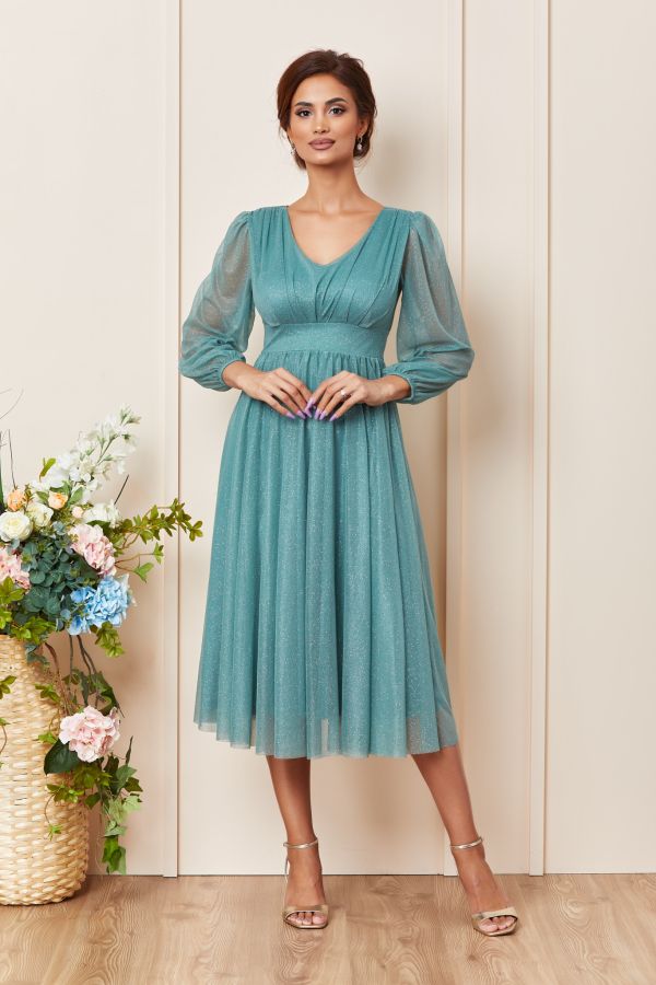 Rochie de ocazie din voal cu glitter Wilma Vernil