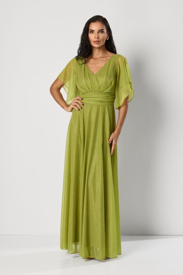 Rochie de ocazie din voal cu glitter Florentine Fistic