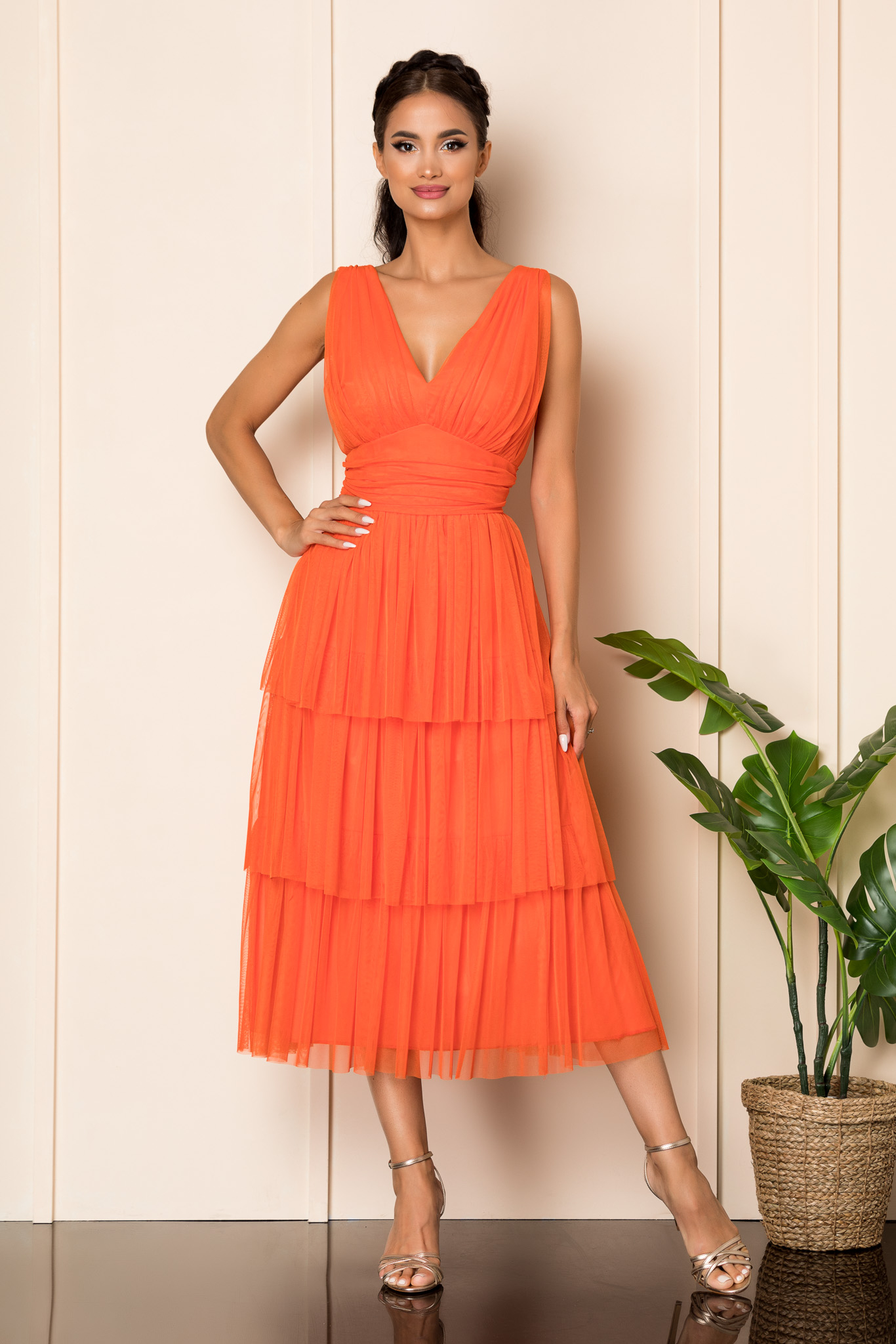Rochie moze dreamy orange