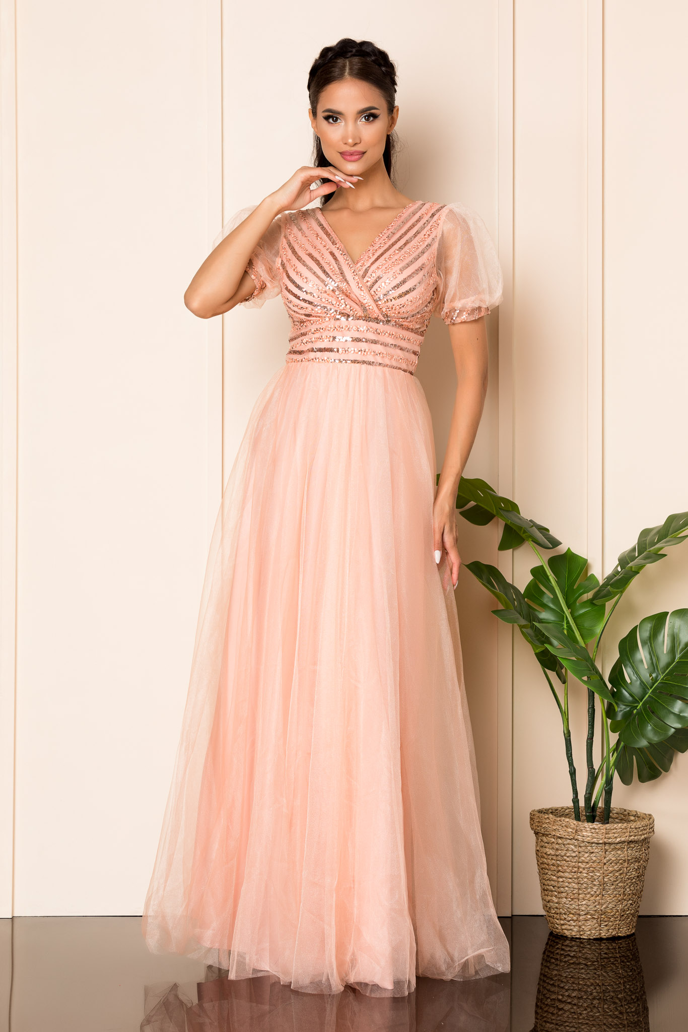 Rochie Artemis Peach 2023 ❤️ Pret Super zonia imagine noua 2022