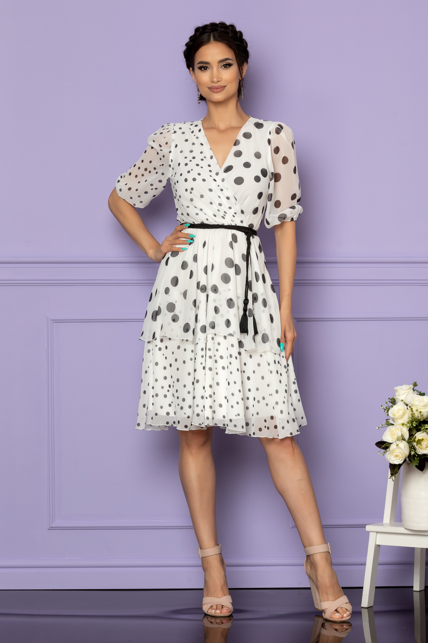 Rochie larise alba