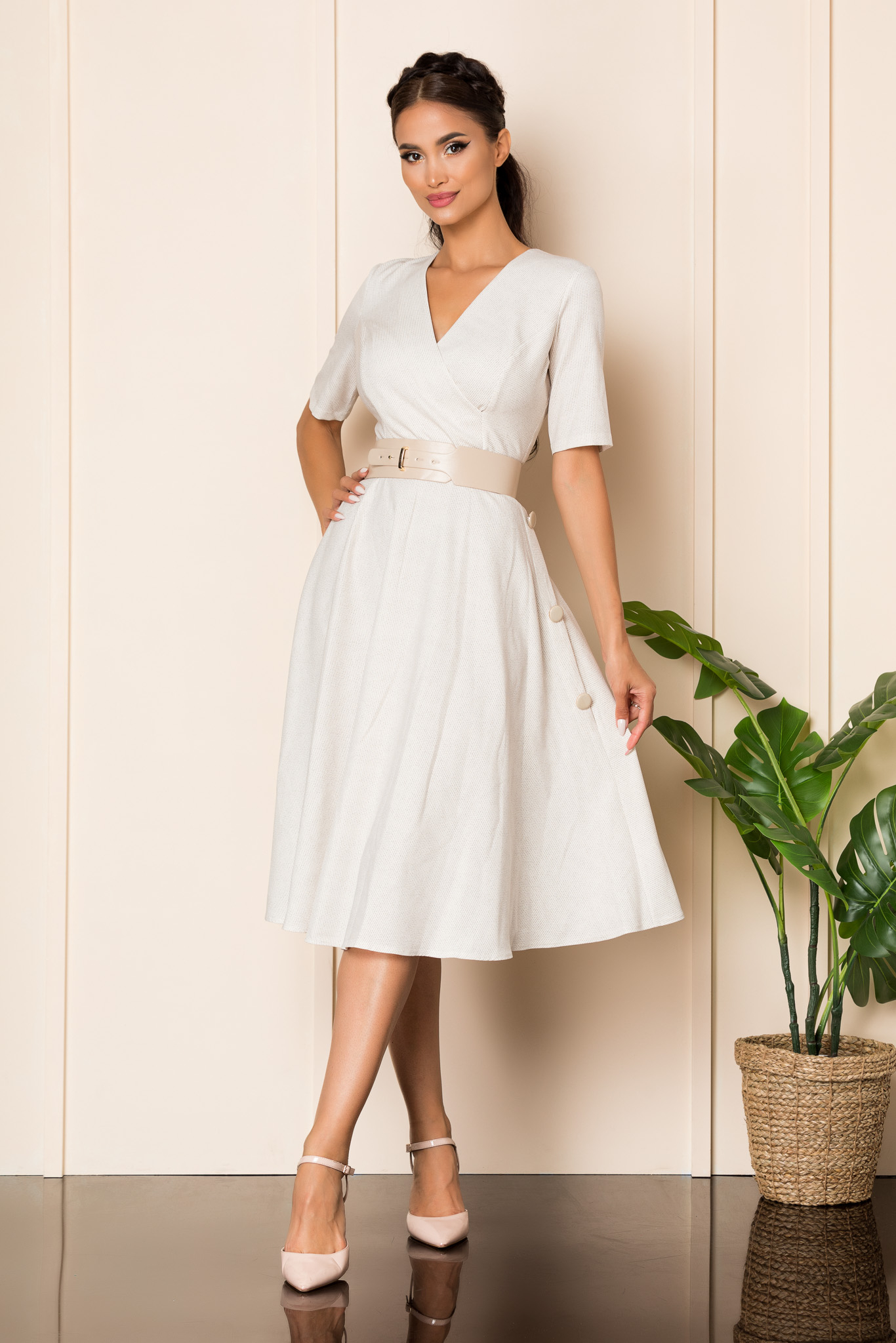 Rochie sara bej