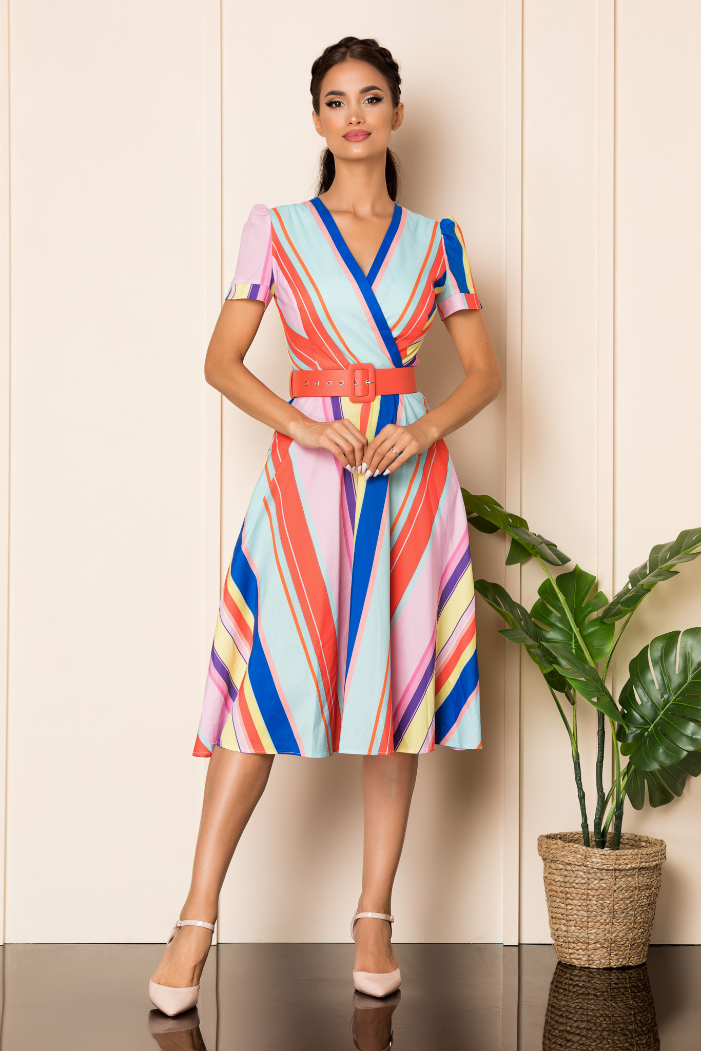 Rochie renee roz multi
