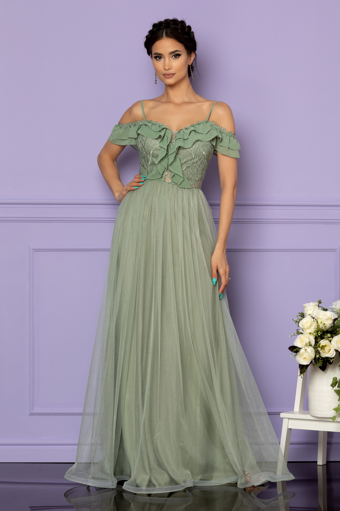 Rochie swing vernil
