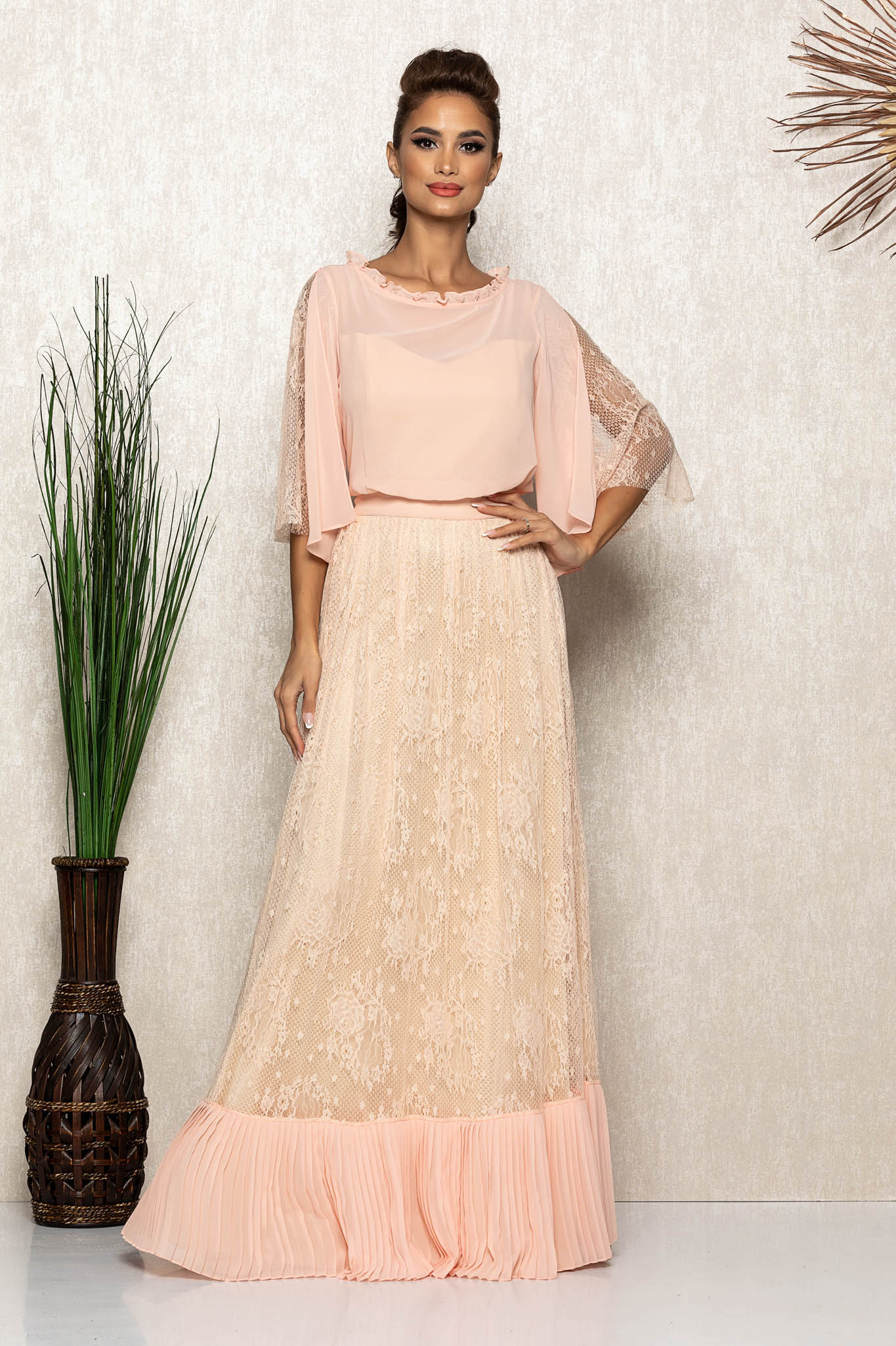 Rochie medeea peach