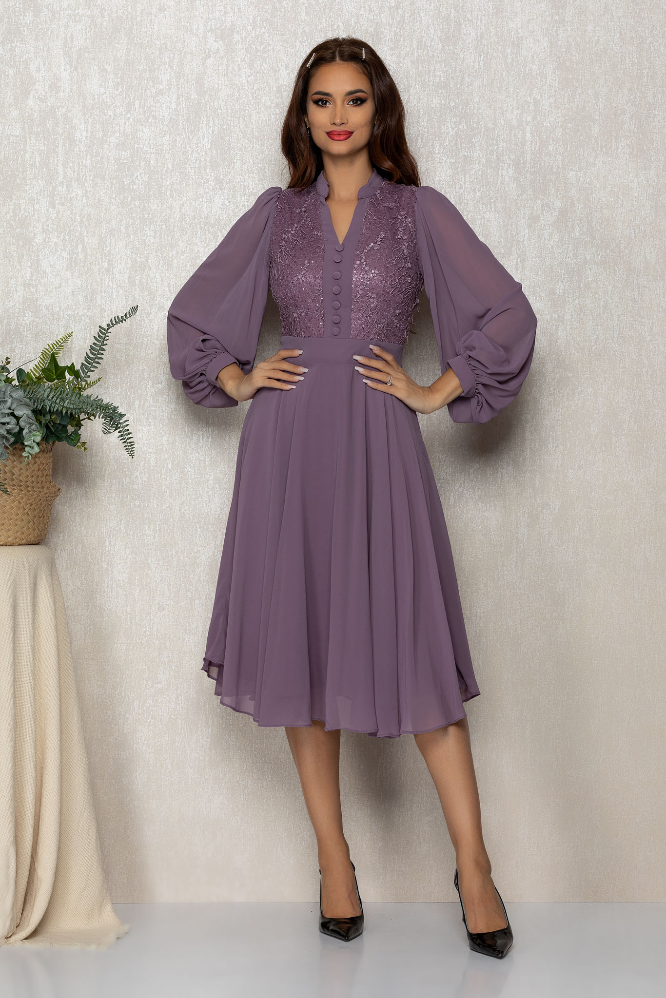 Rochie glamy lila