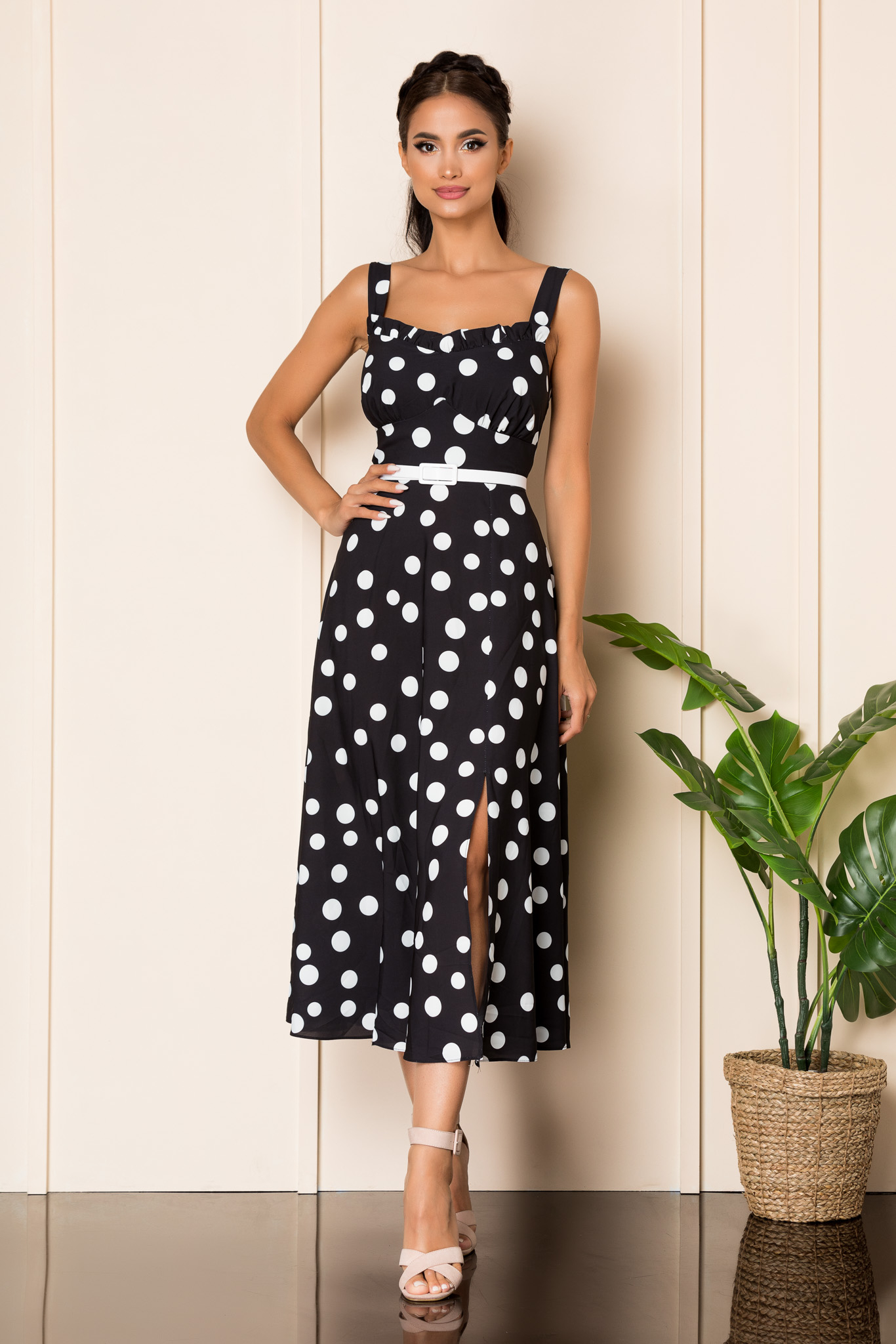 Rochie oksana negru bicolora