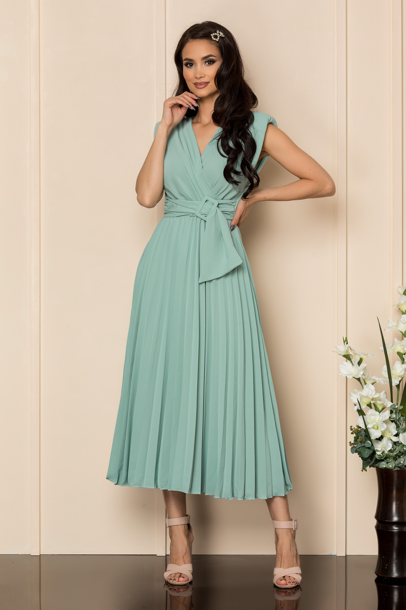 Rochie carmen vernil