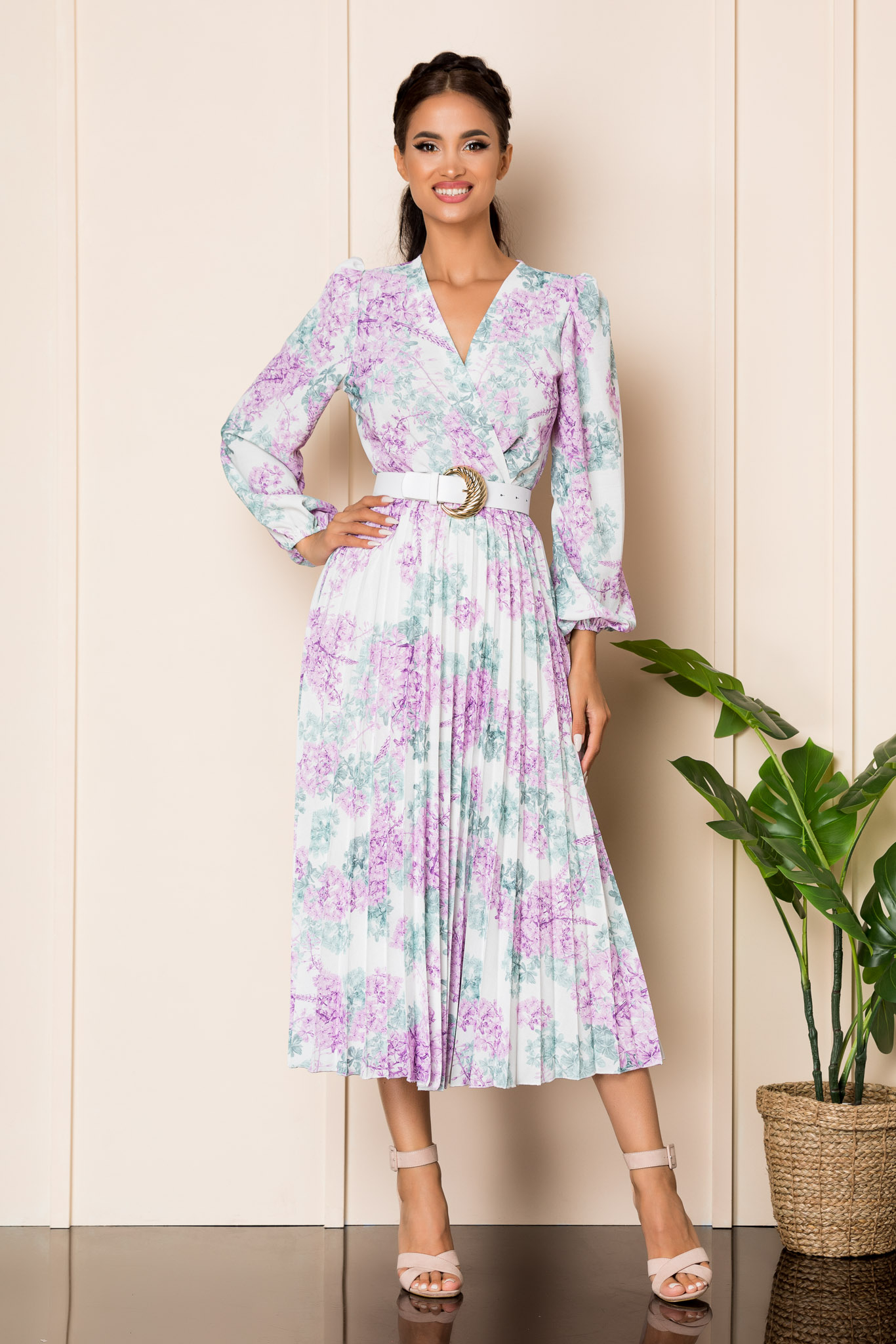 Rochie malina lila floral