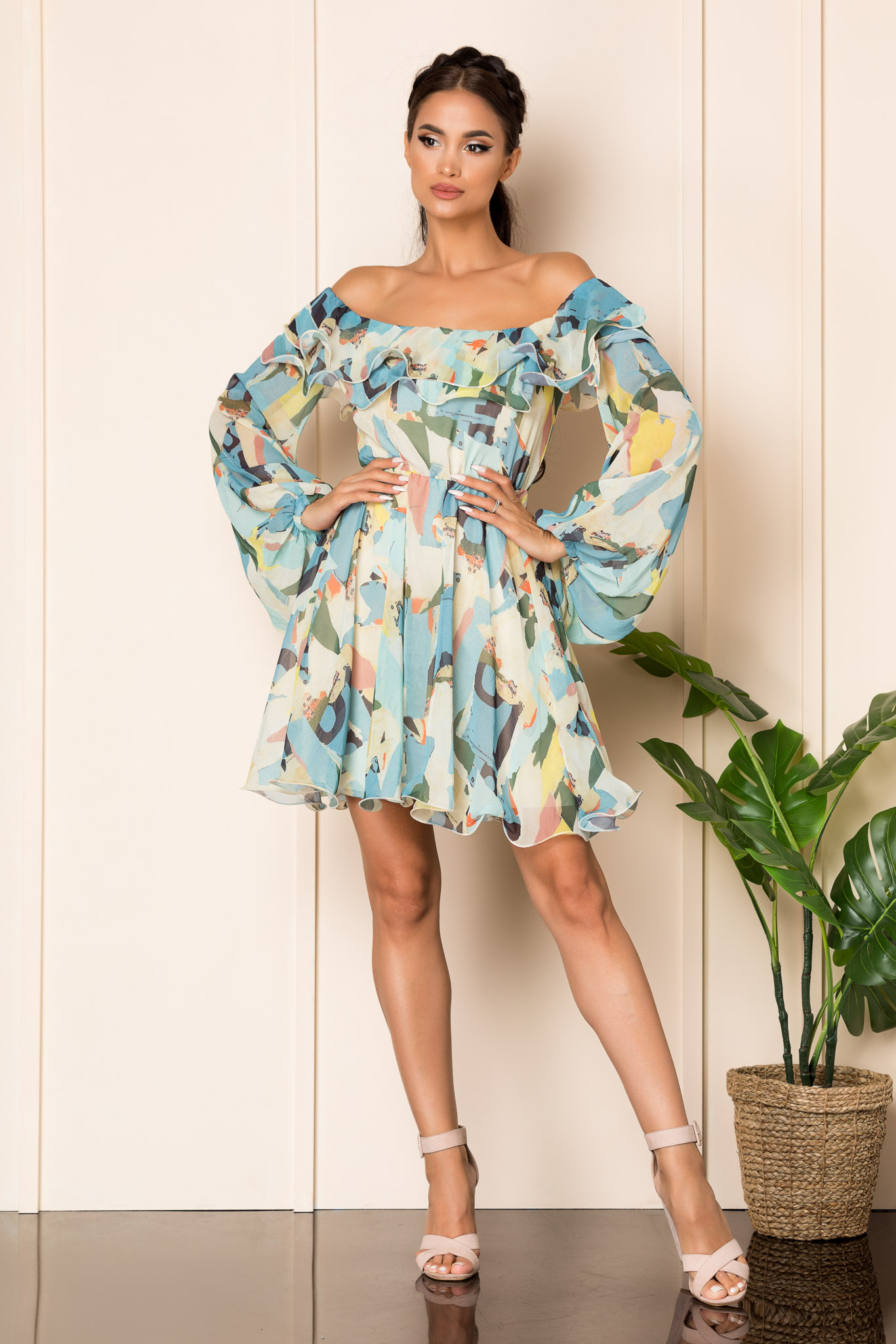 Rochie yrene bleu multi