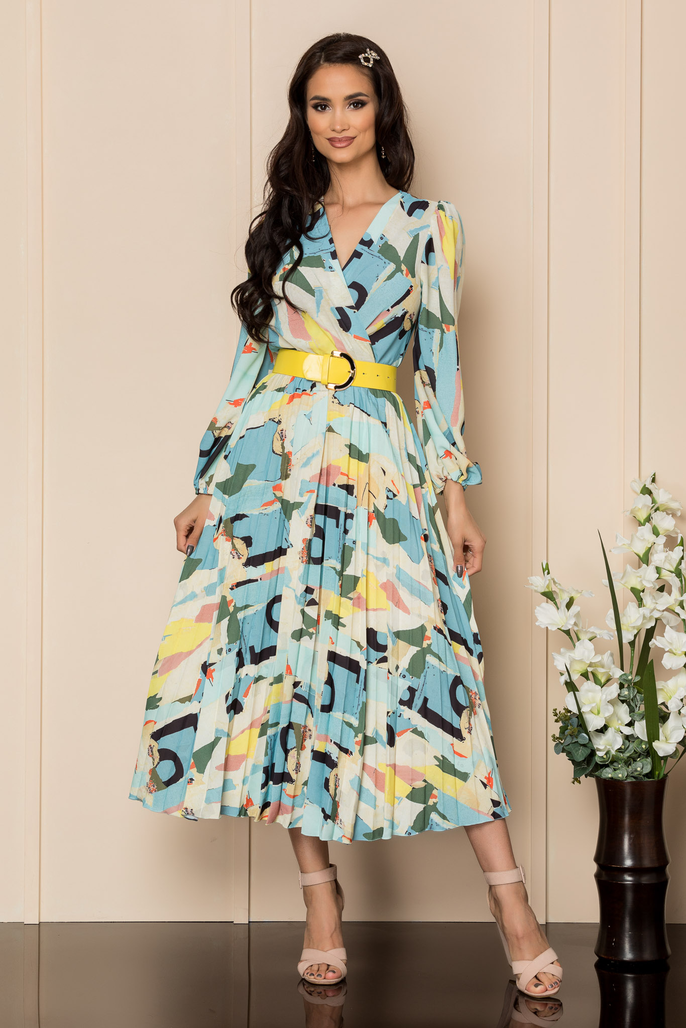 Rochie malina bleu multi