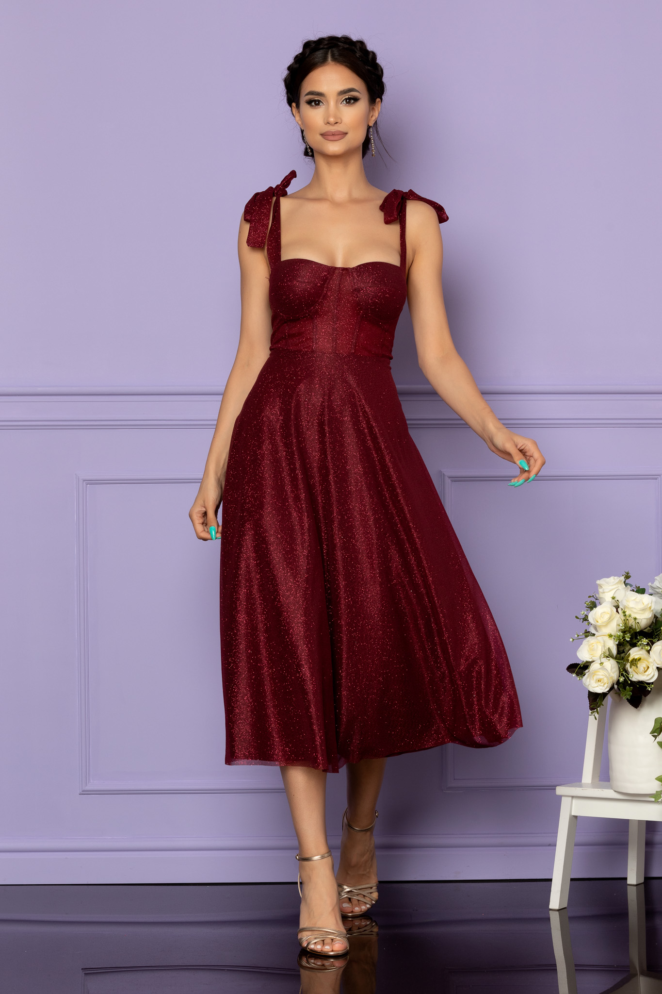 Rochie Solange Bordo 2023 ❤️ Pret Super zonia imagine noua 2022