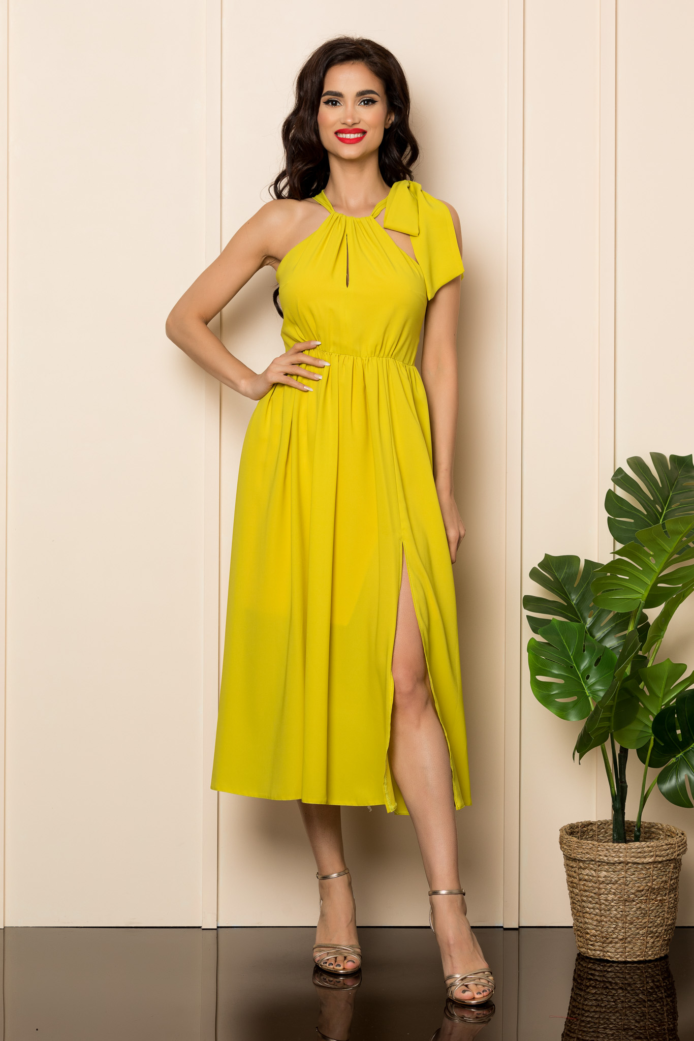 Rochie Moze Brynna Galbena Marimi mari 2023-09-22