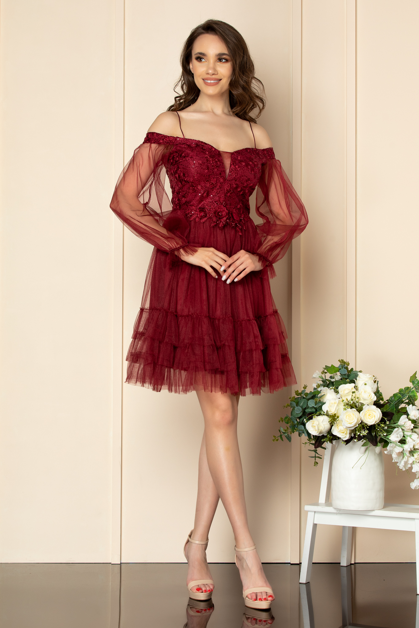 Rochie emanuelle bordo