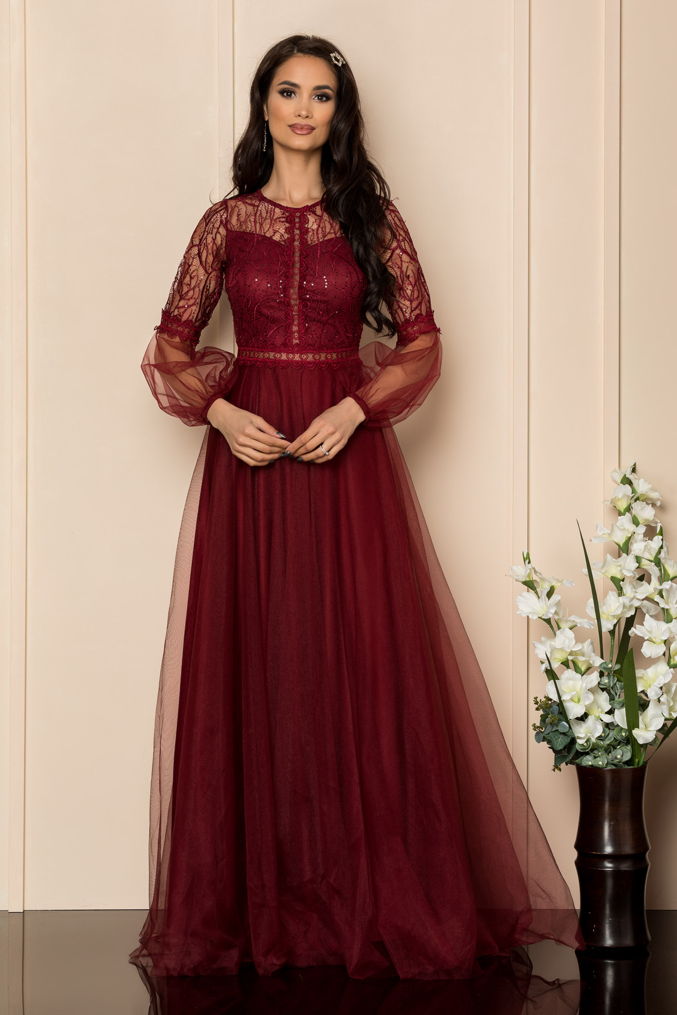 Rochie glamour bordo