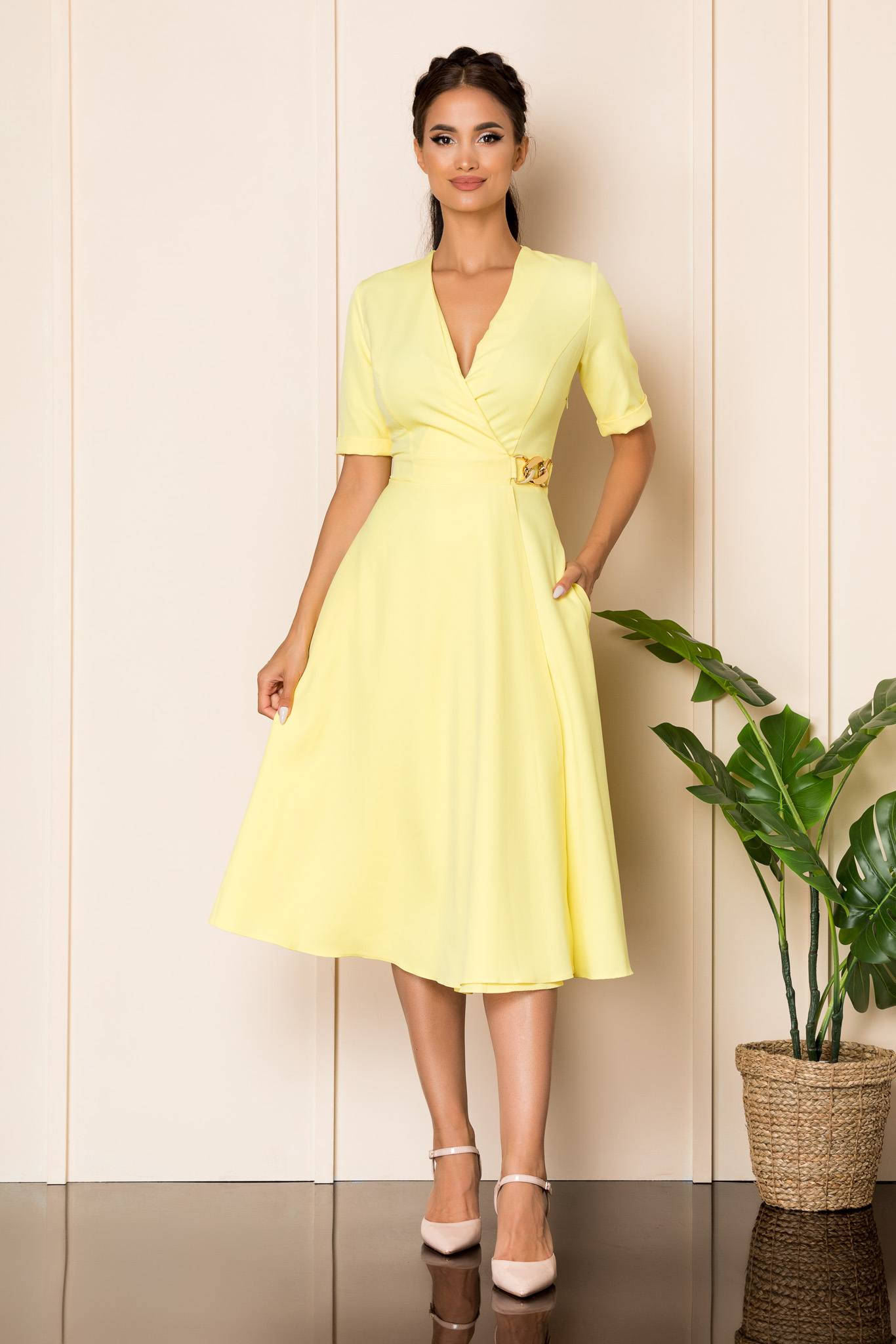 Rochie jillian galbena 