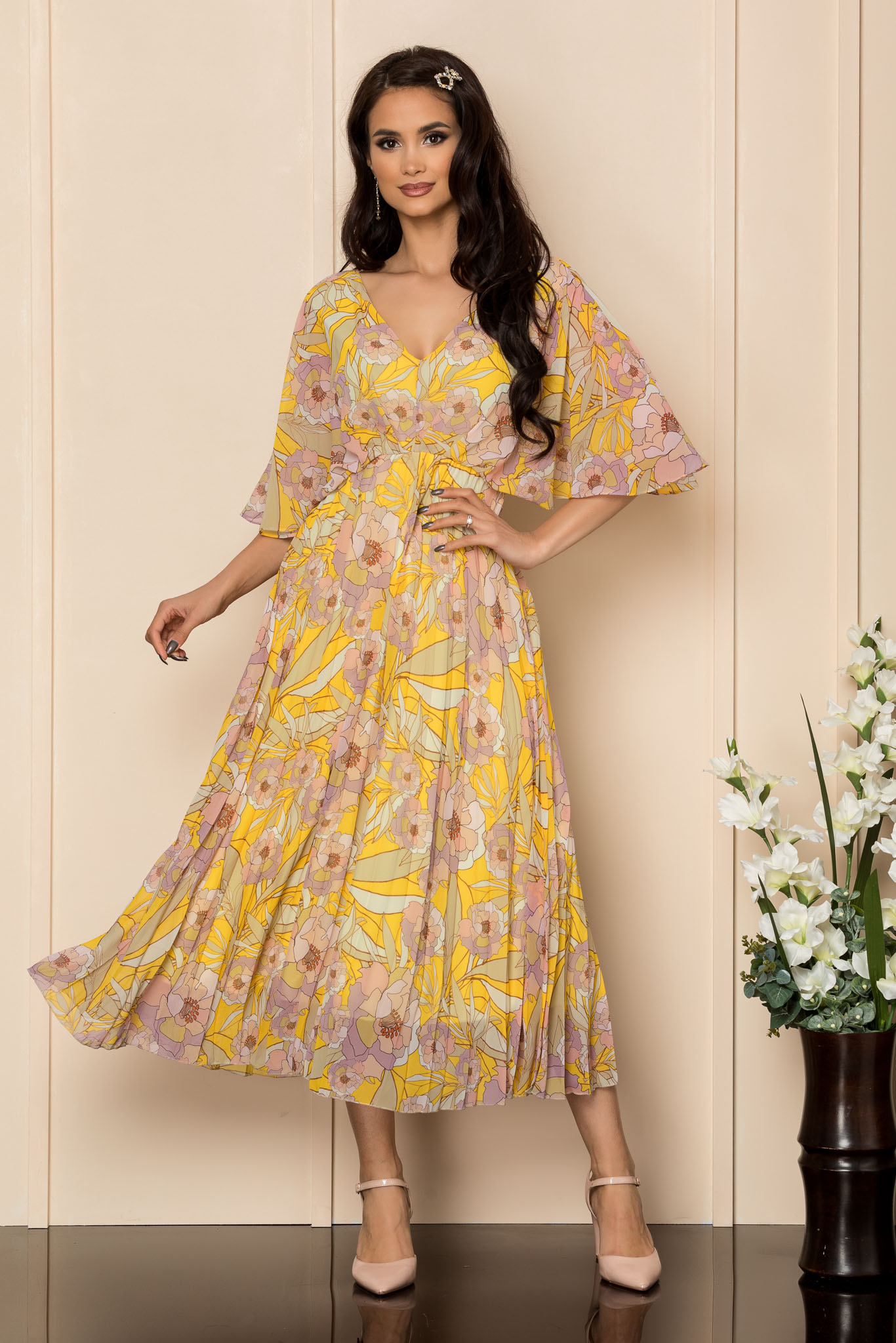 Rochie bonita galben multi