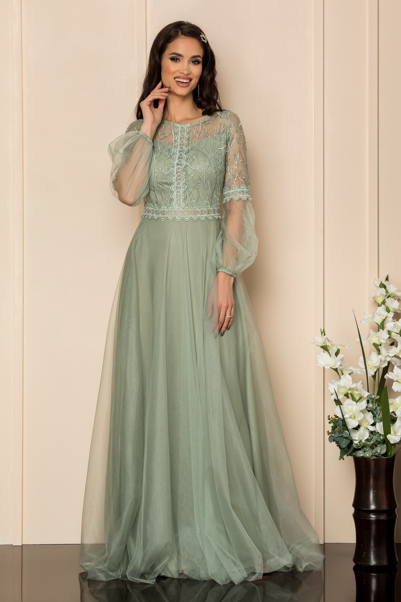 Rochie glamour verde
