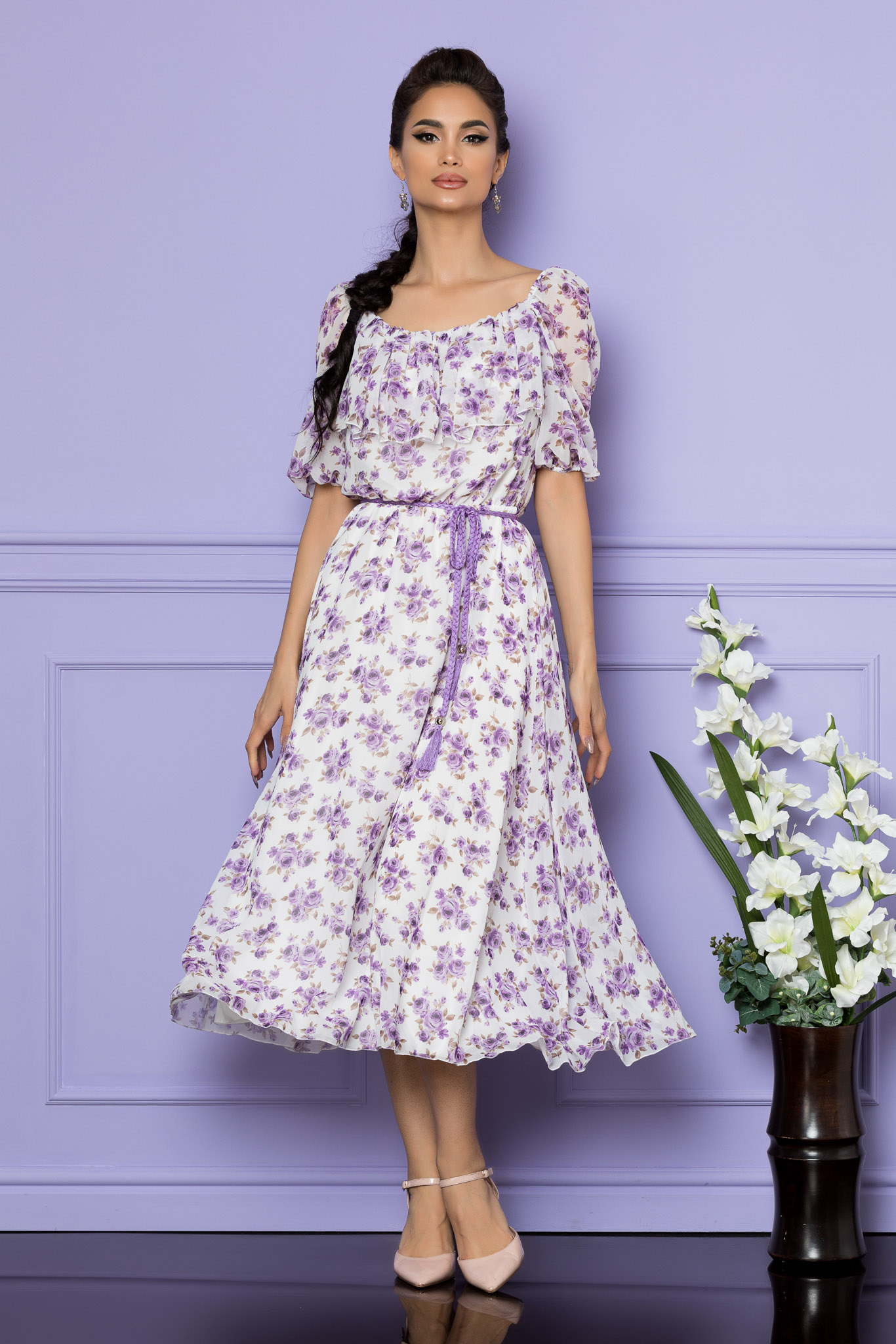 Rochie karina lila floral