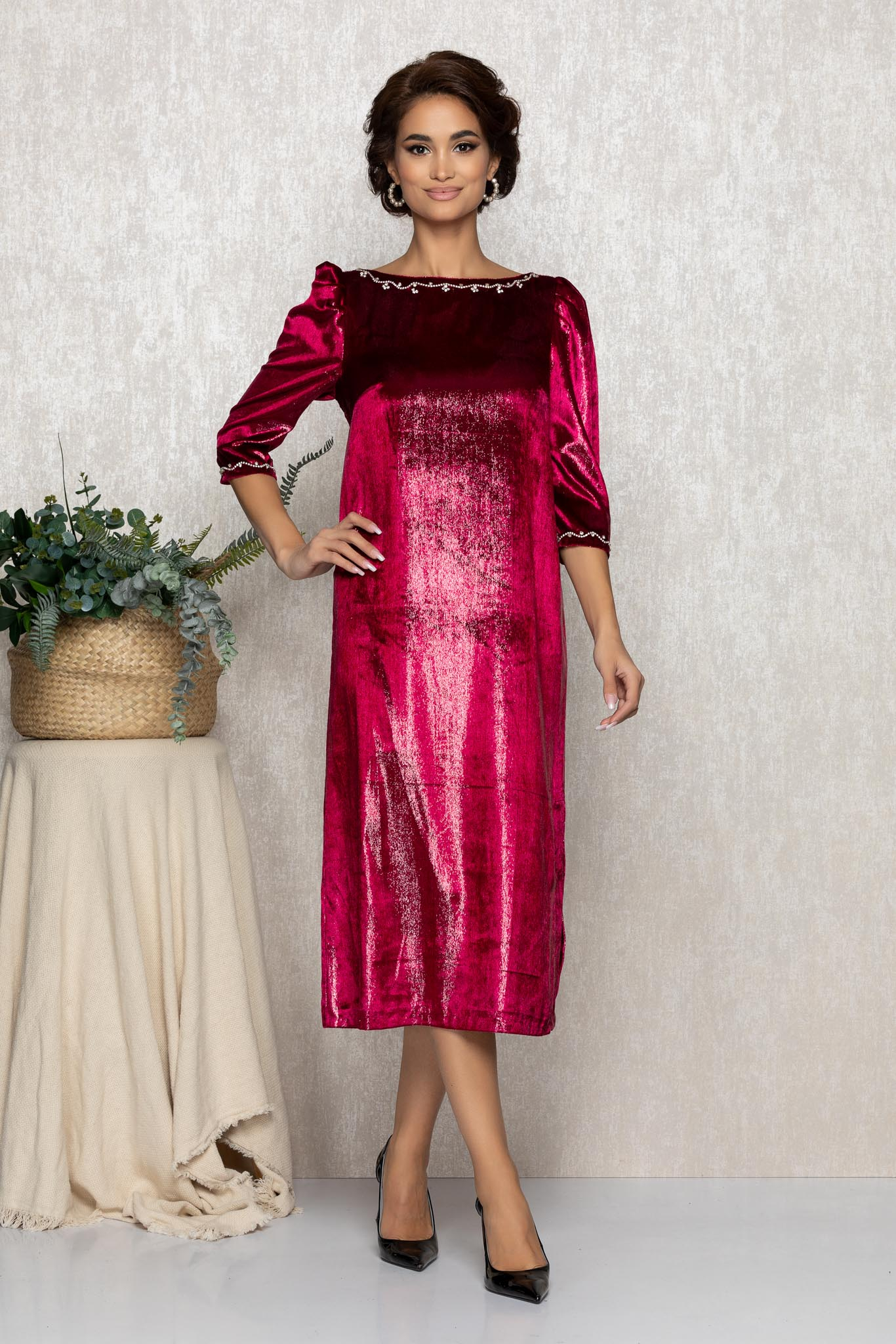 Rochie ginette marsala