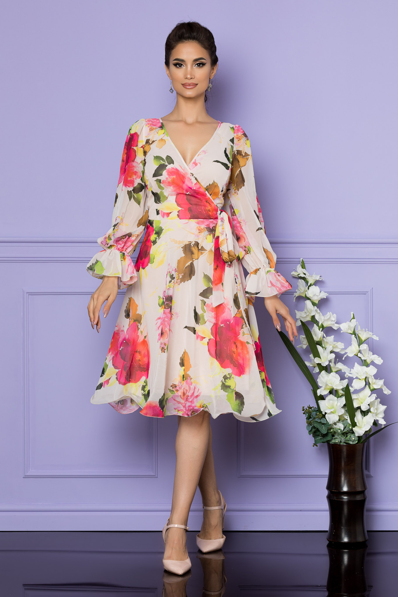 Rochie simine rose floral