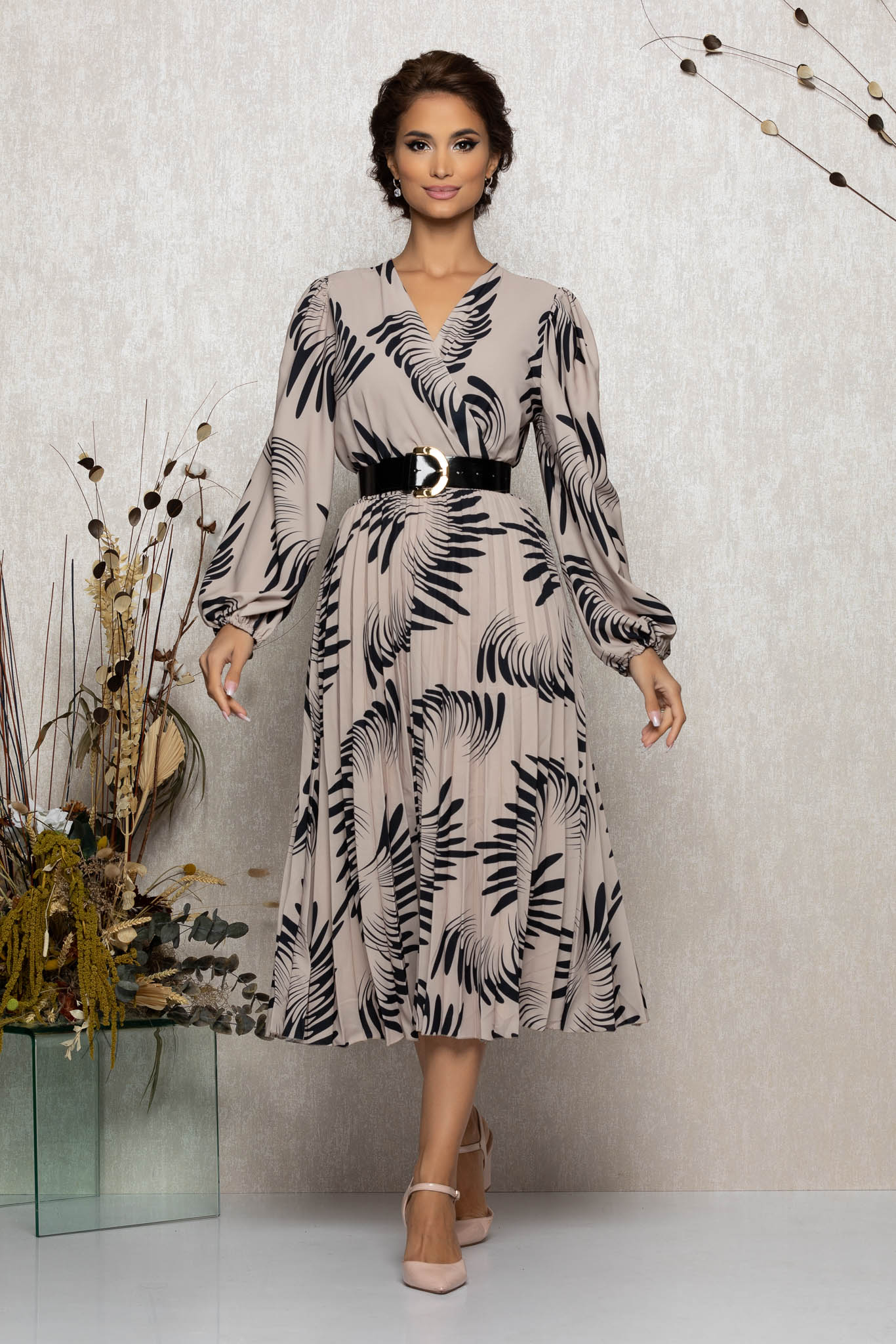 Rochie malina nude bicolora