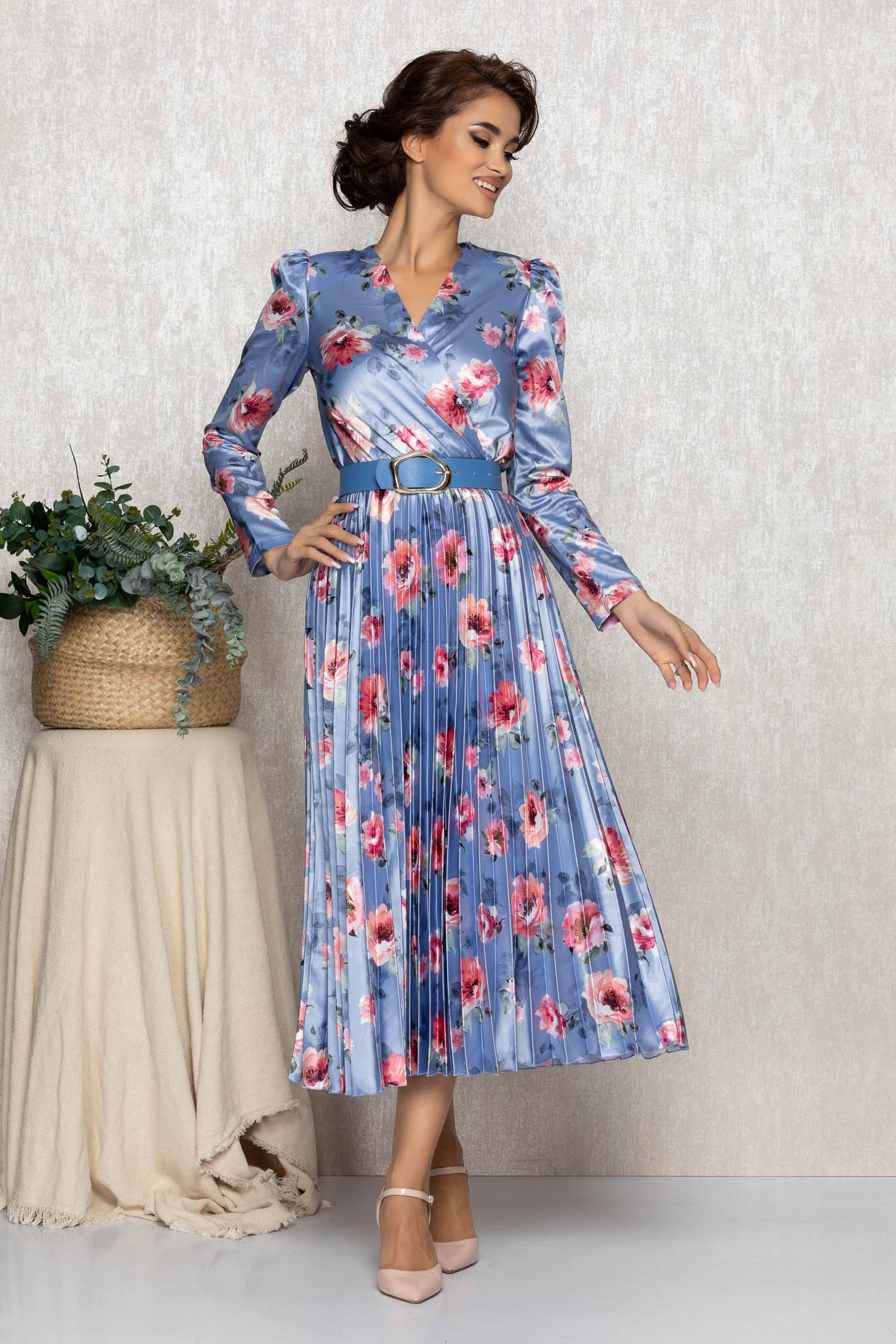 Rochie alevia bleu floral