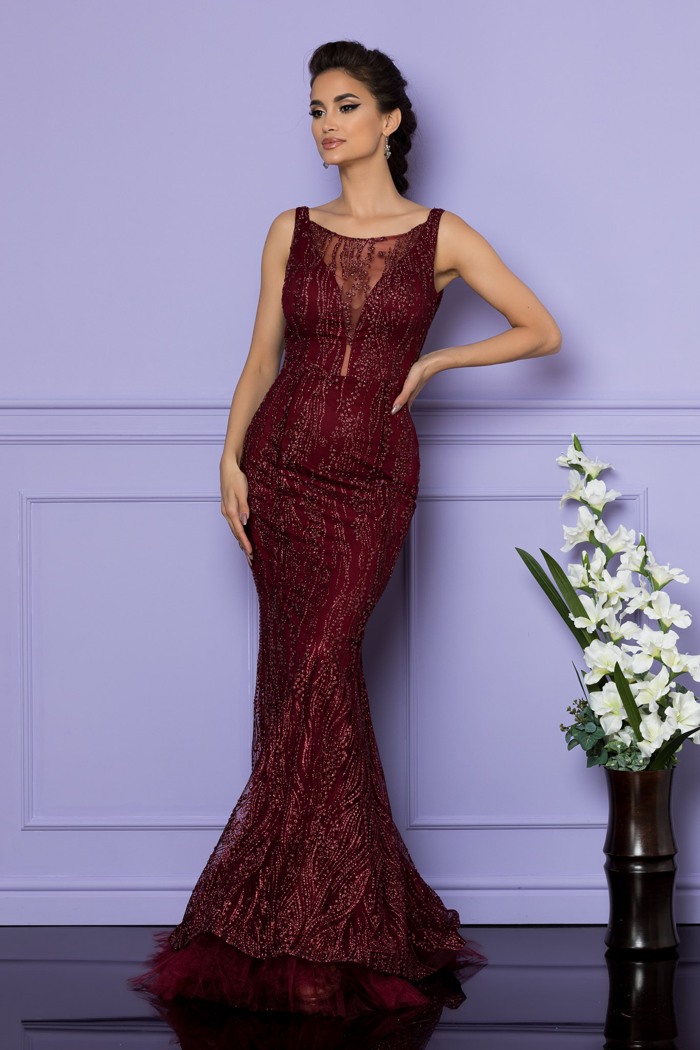 Rochie diva bordo