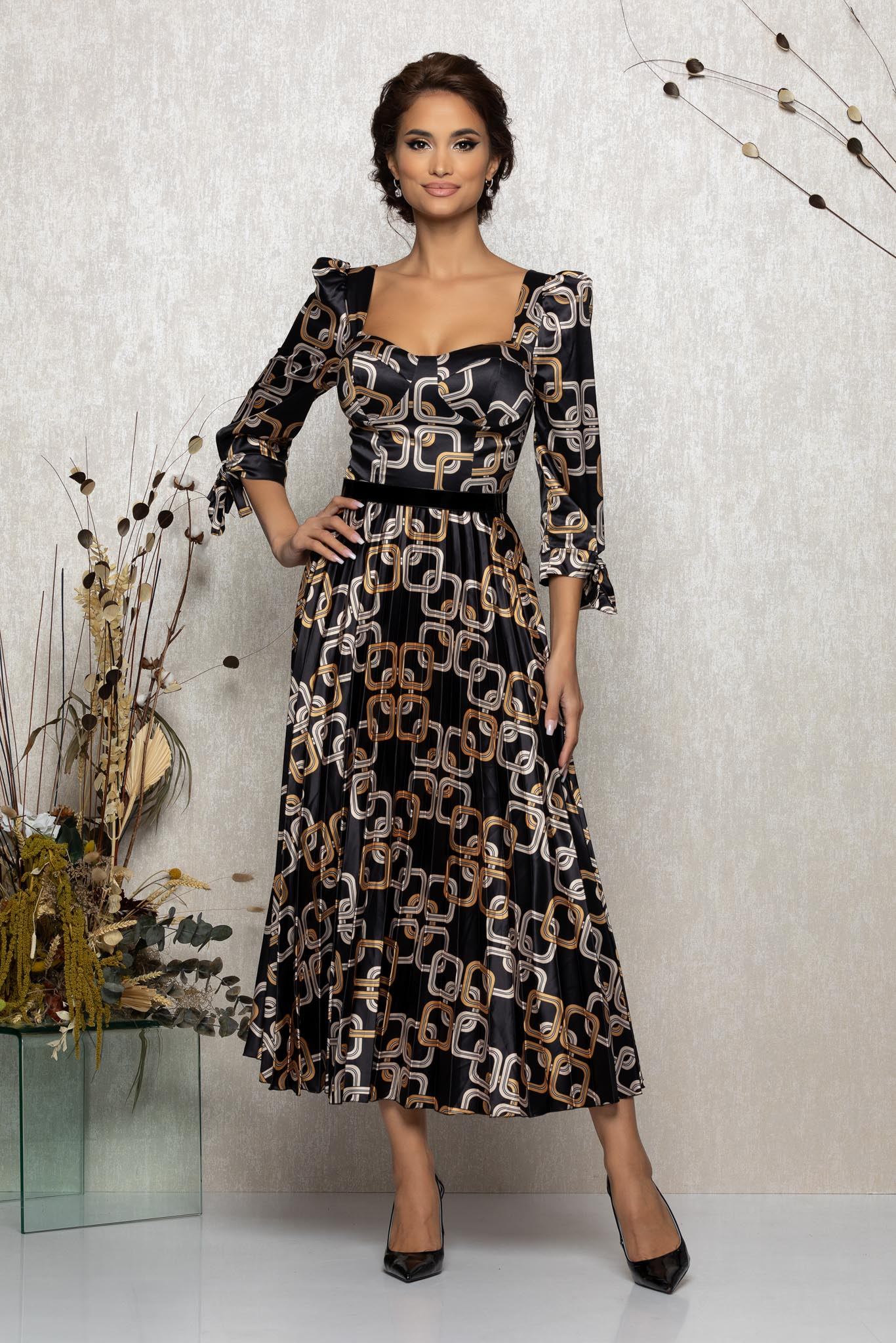 Rochie rowa negru multi