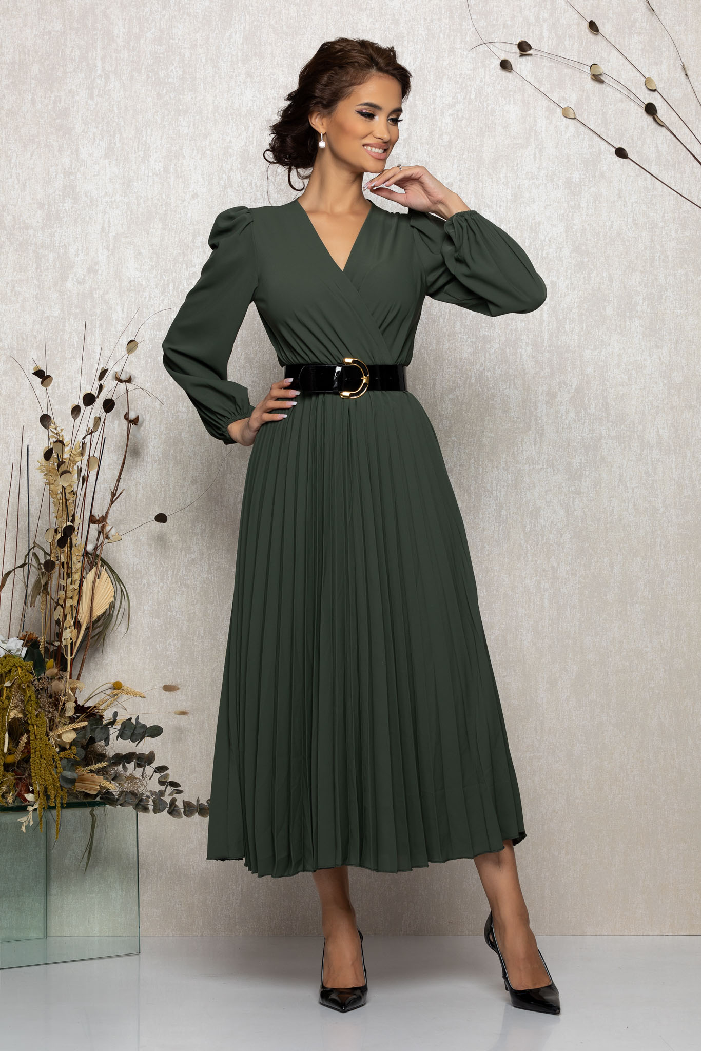 Rochie malina kaki