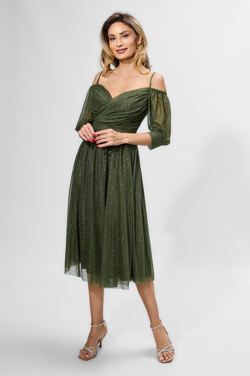 Rochie Rosalinda Kaki