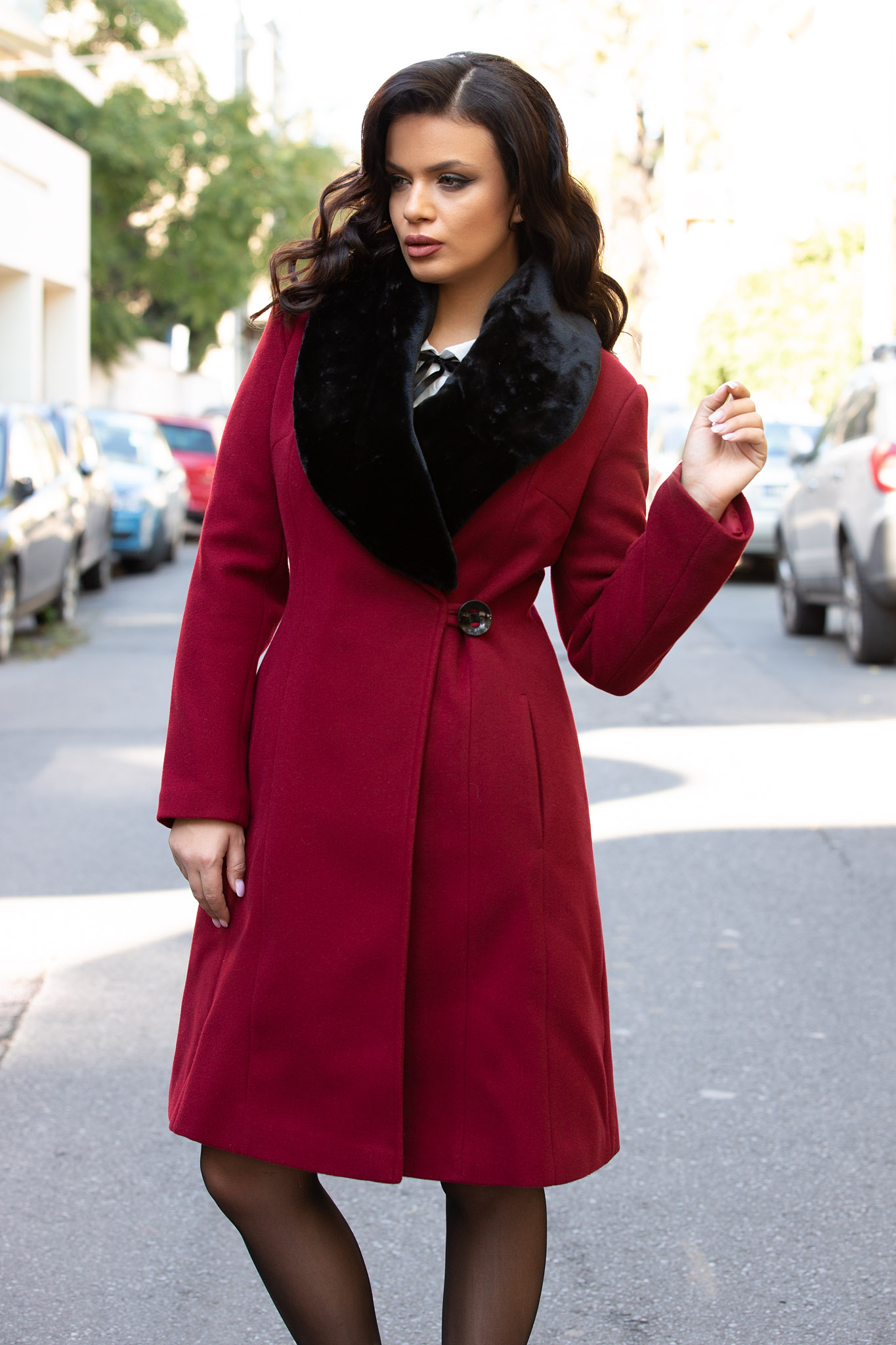 Palton vogue bordo