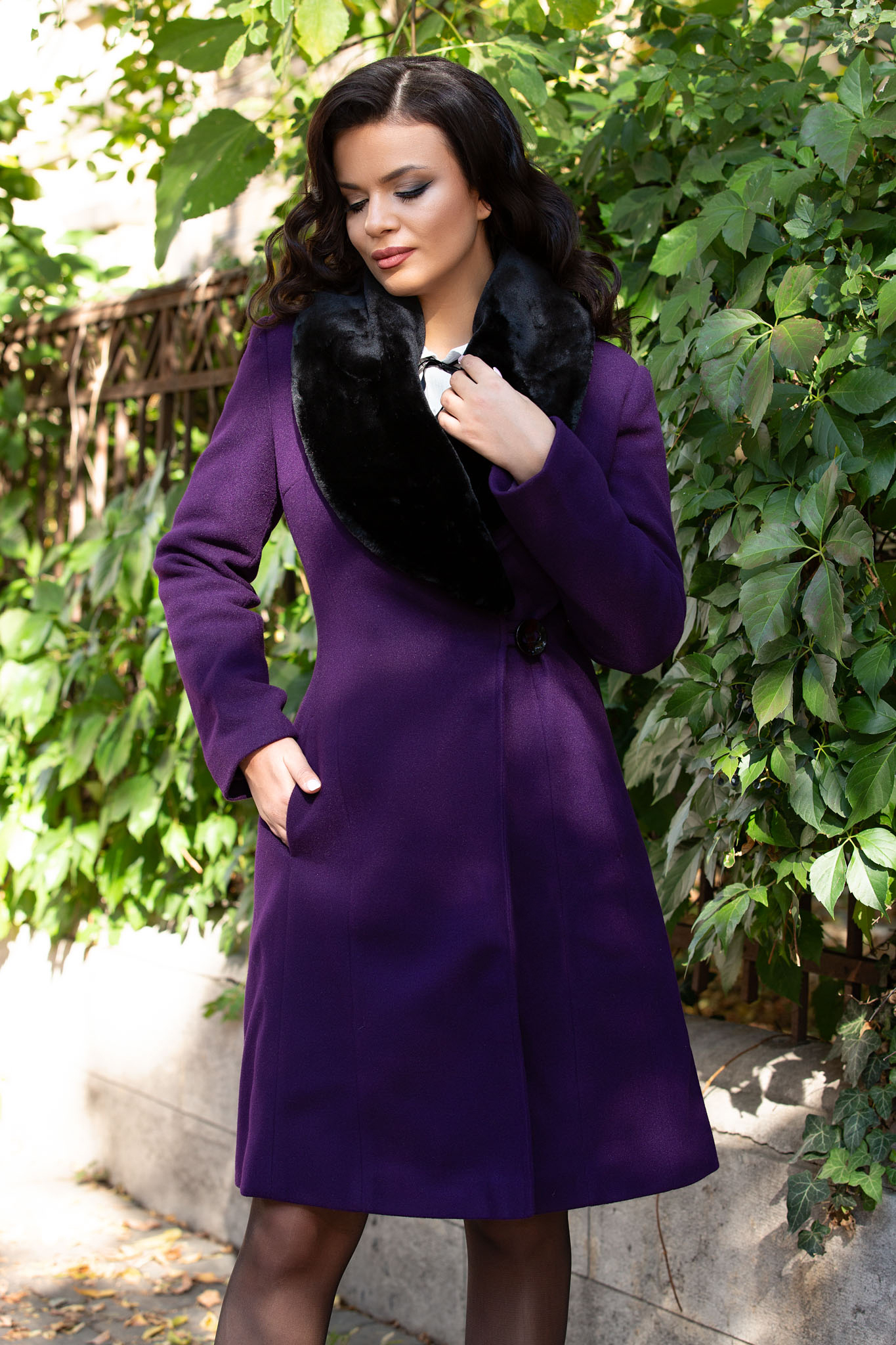 Palton vogue violet