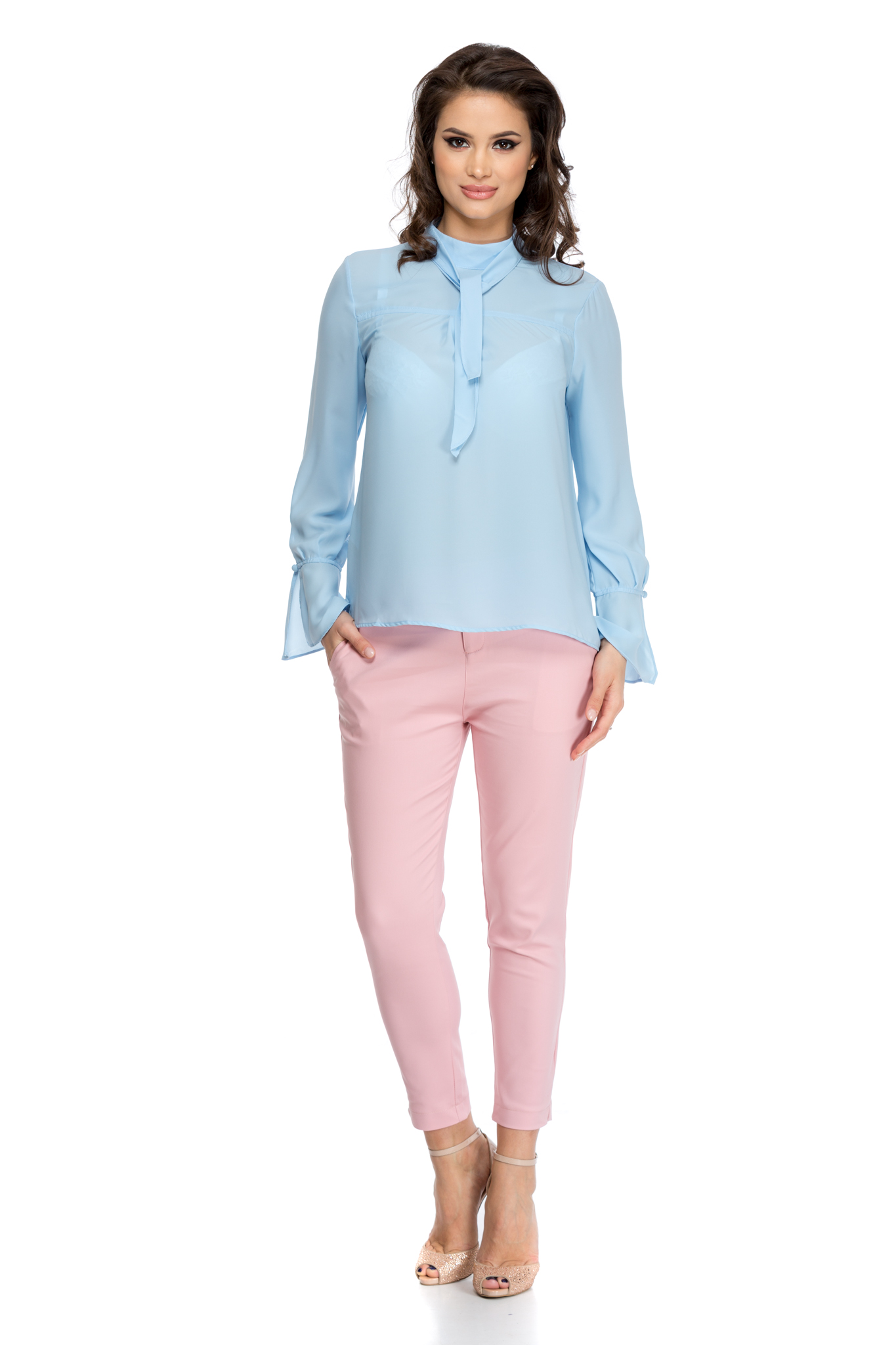 pantaloni novis roz