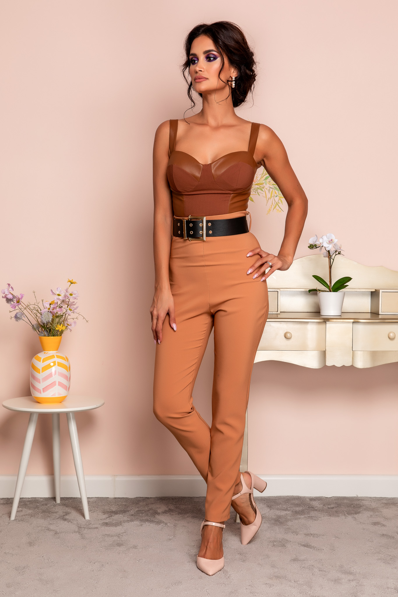 Pantaloni marvis caramel