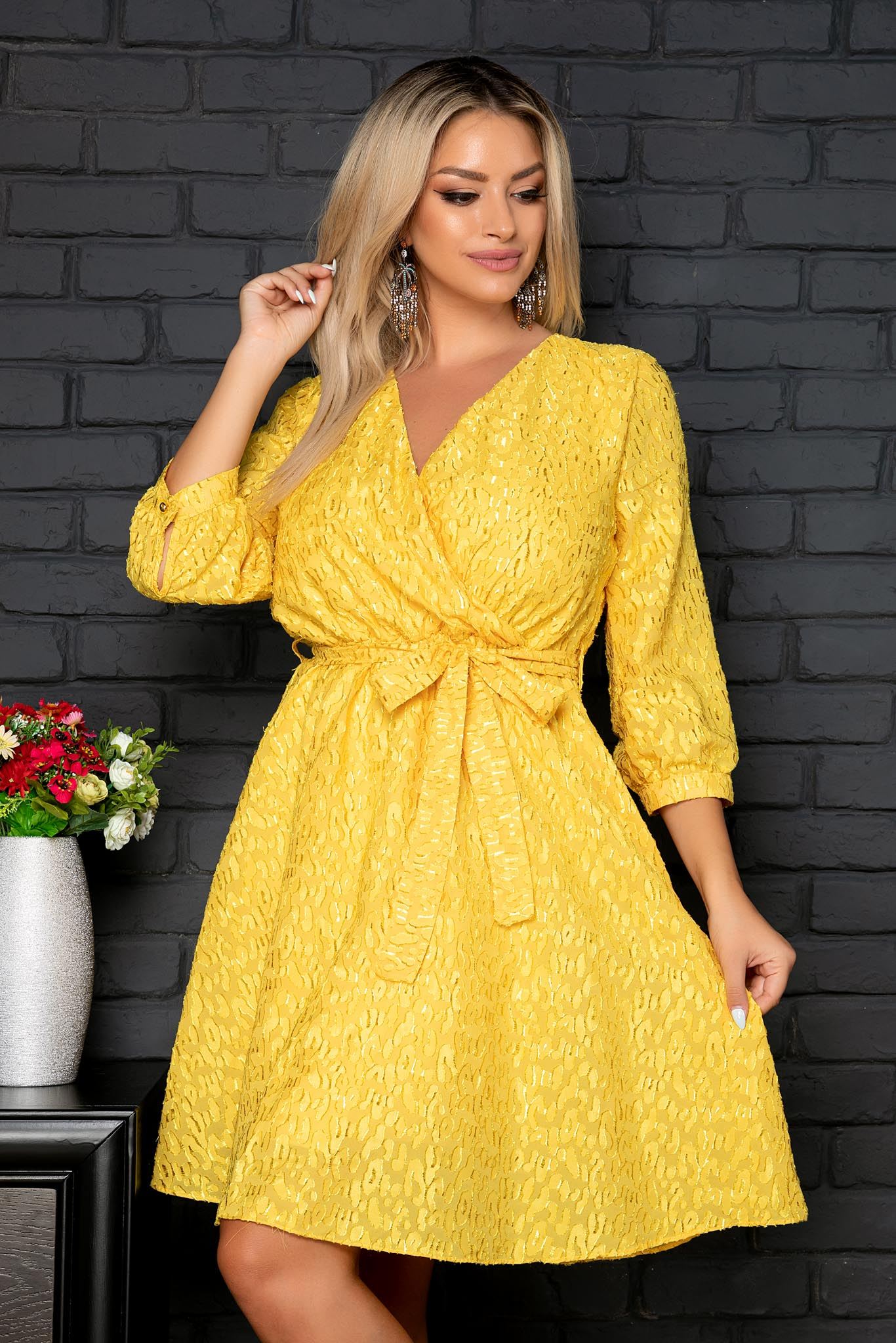 Rochie hermine galbena