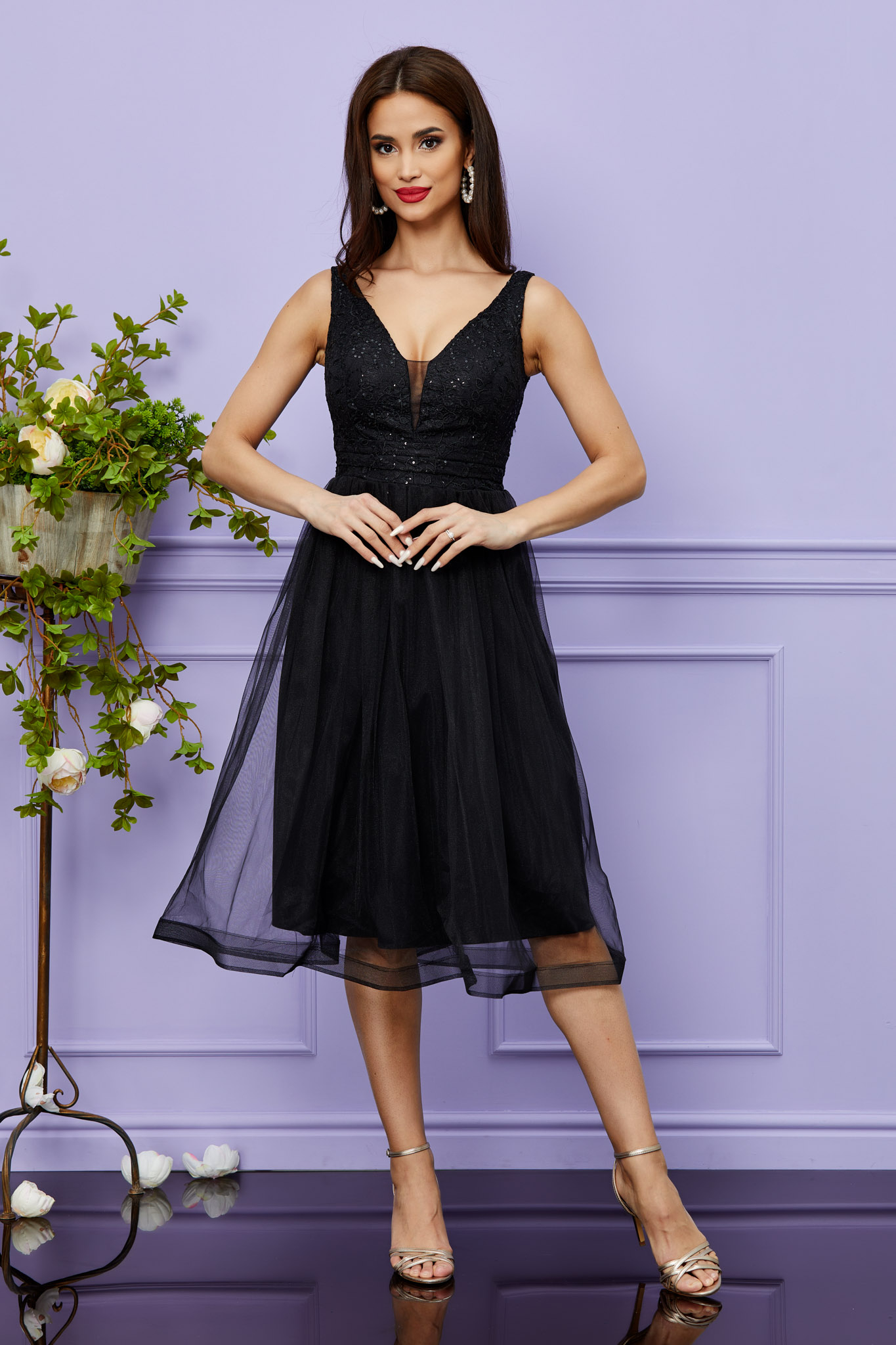 Rochie baby doll neagra